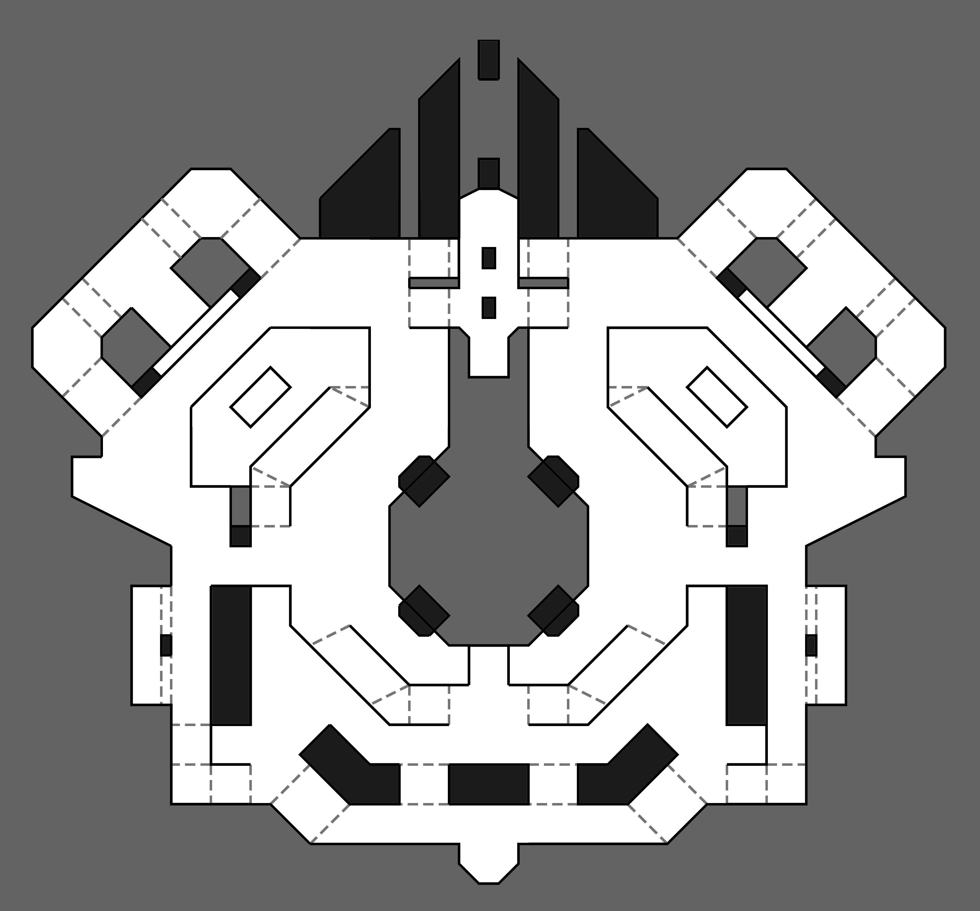 A topdown layout for the map. This was made in pre-production for the level to work from when building the blockout.