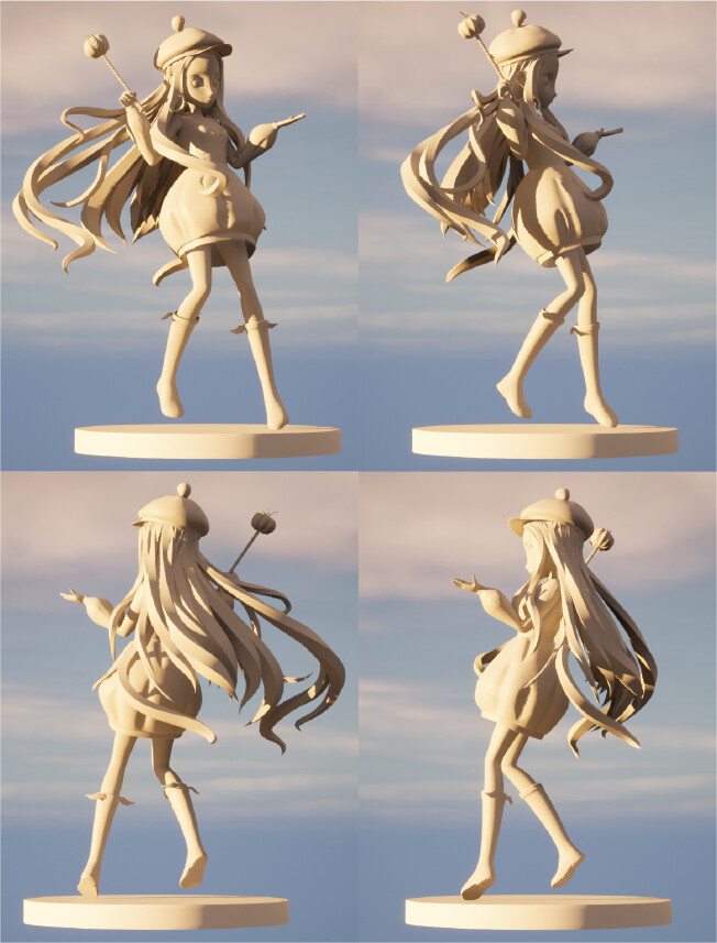 different angle of character