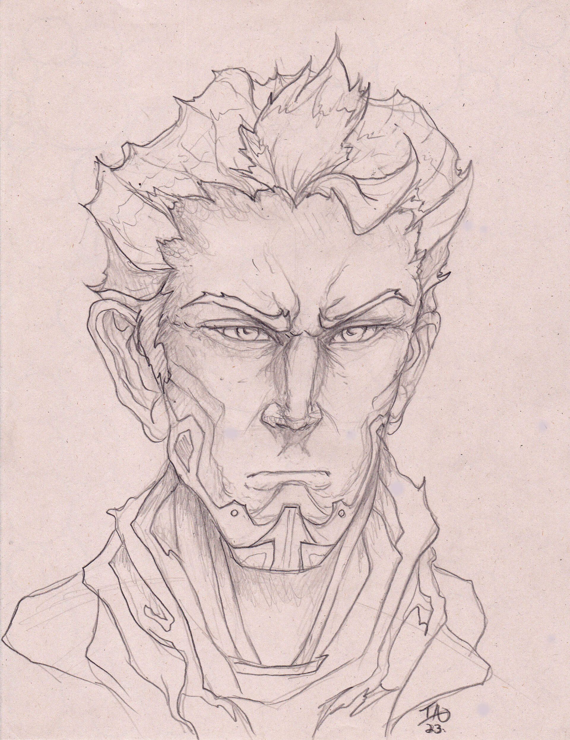 ArtStation Traditional Male Anime Sketch 3!