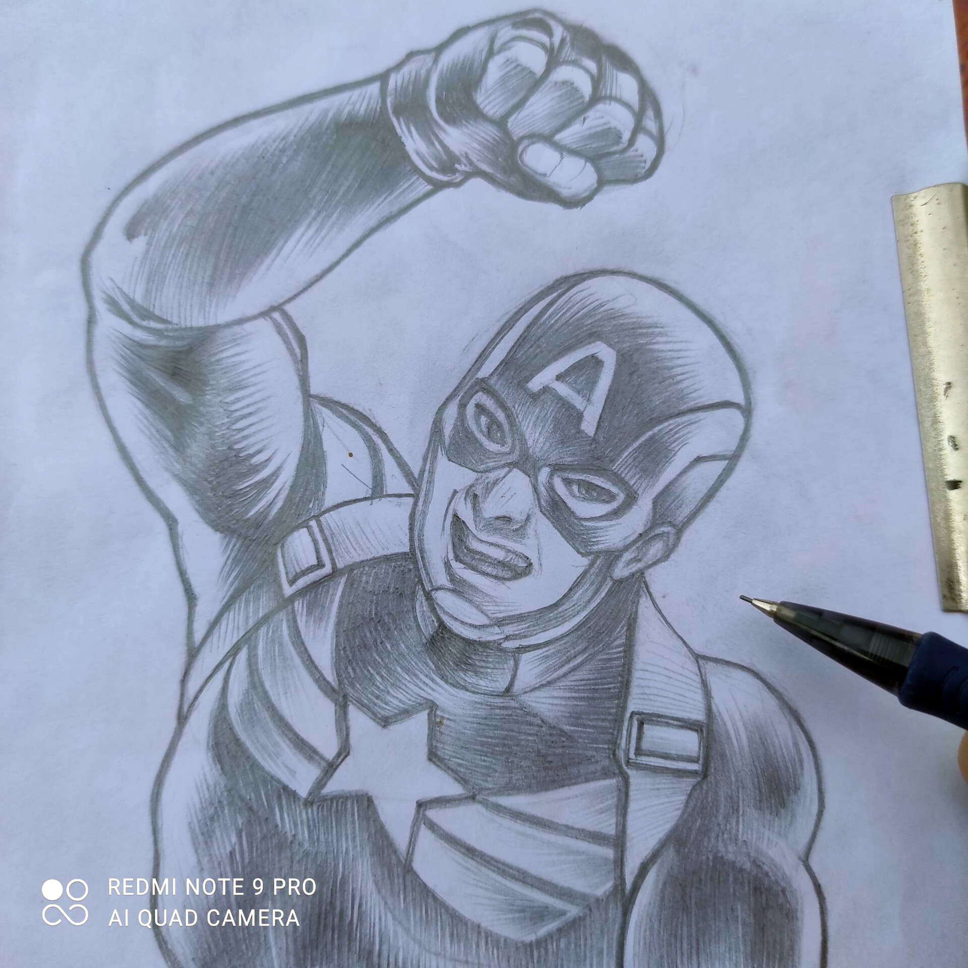 Drawing Captain America Using The Grid Method (Step by Step) Part 1 -  YouTube