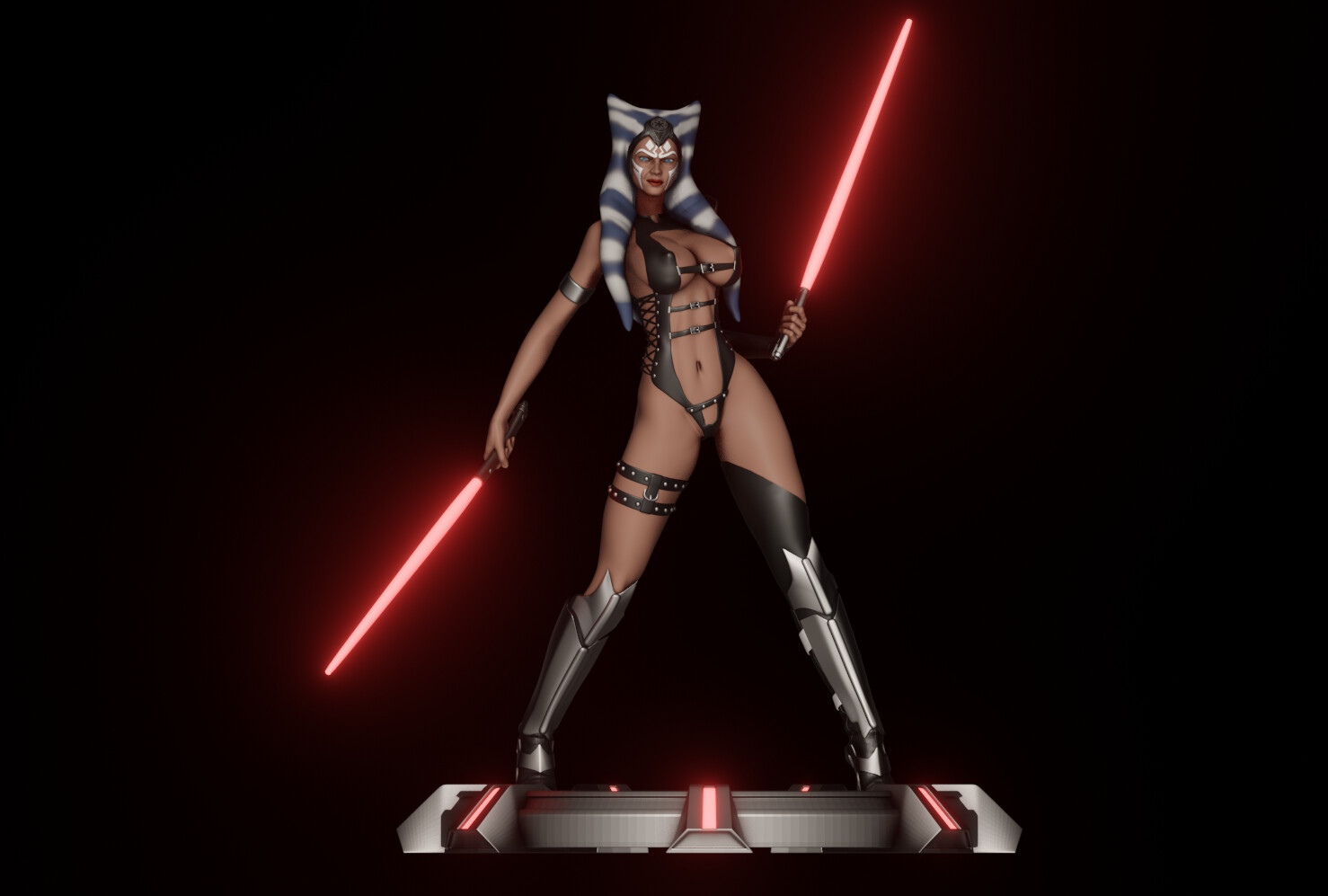 ArtStation - STAR WARS ASHOKA TANO SITH VERSION - 1TO10 STL FILE 3D PRINT  MODEL WITH NSFW