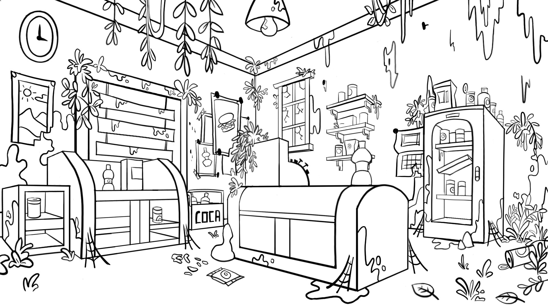 ArtStation Inside The Abandoned Gas Station Layout artstation-inside-the-abandoned-gas-station-layout