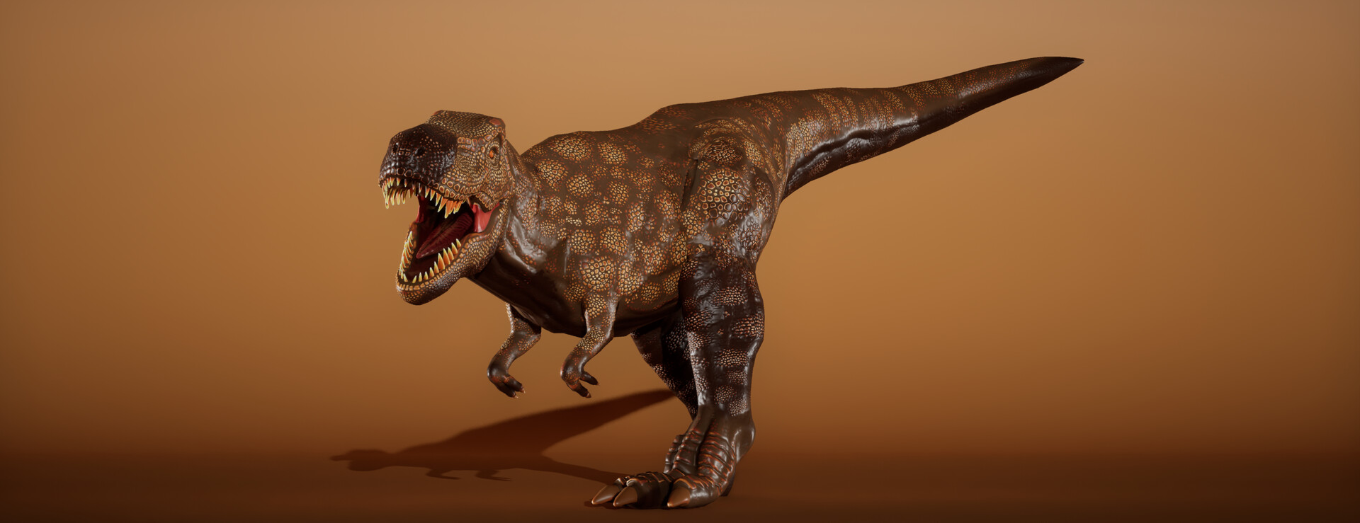 Dinosaur Game 3D Print model with Spring - 3D model by 3DDesigner
