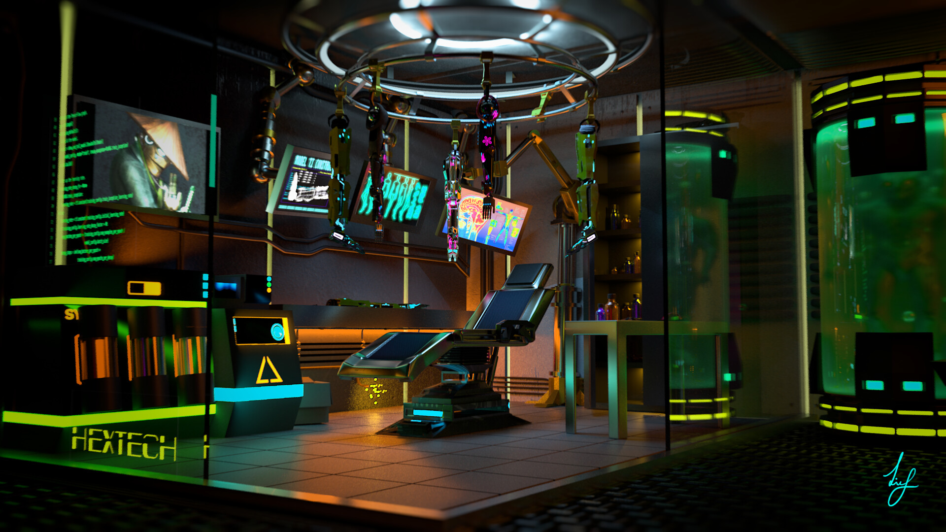 Cyberpunk Operating System Stats