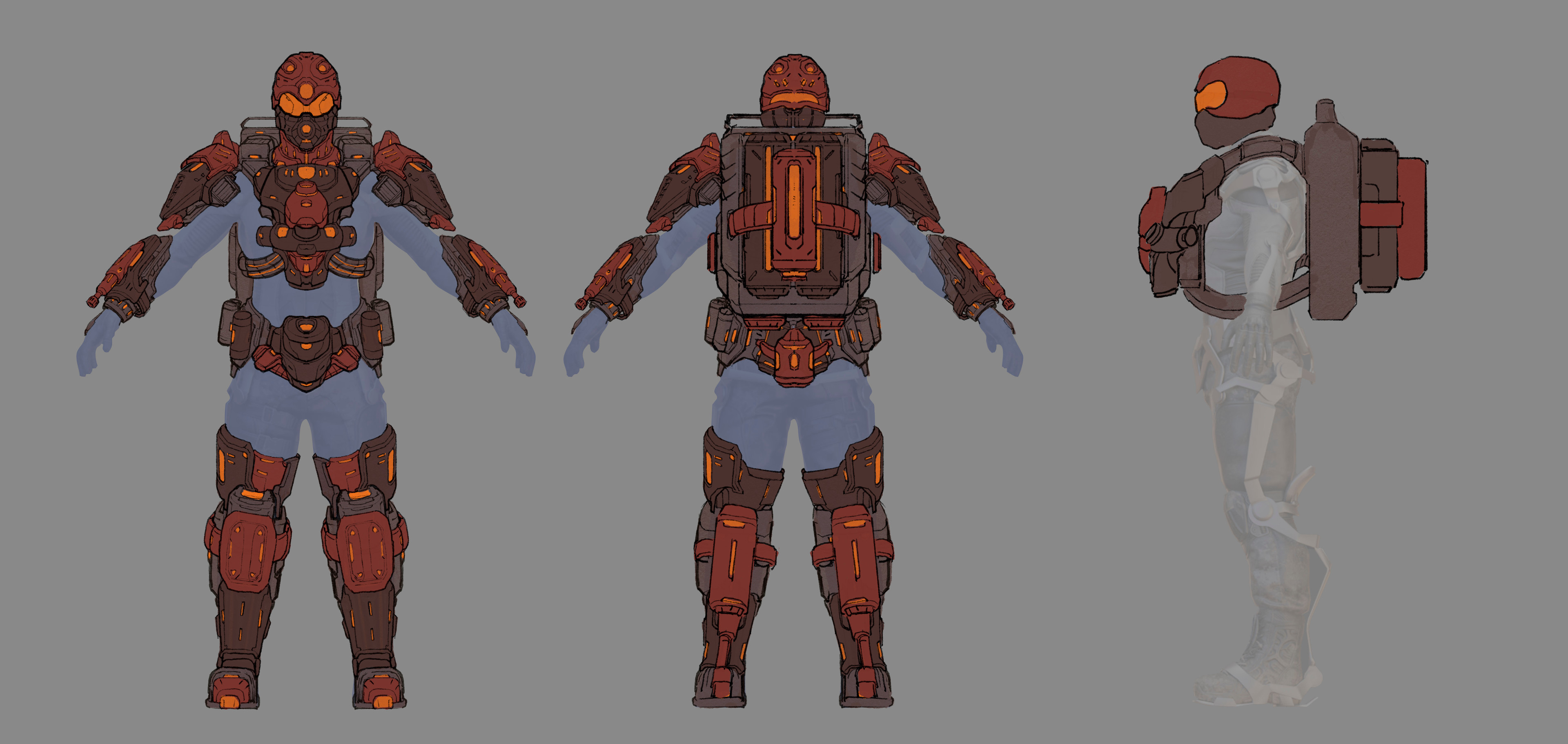 Sketch - Sci-fi armor 03 - T3