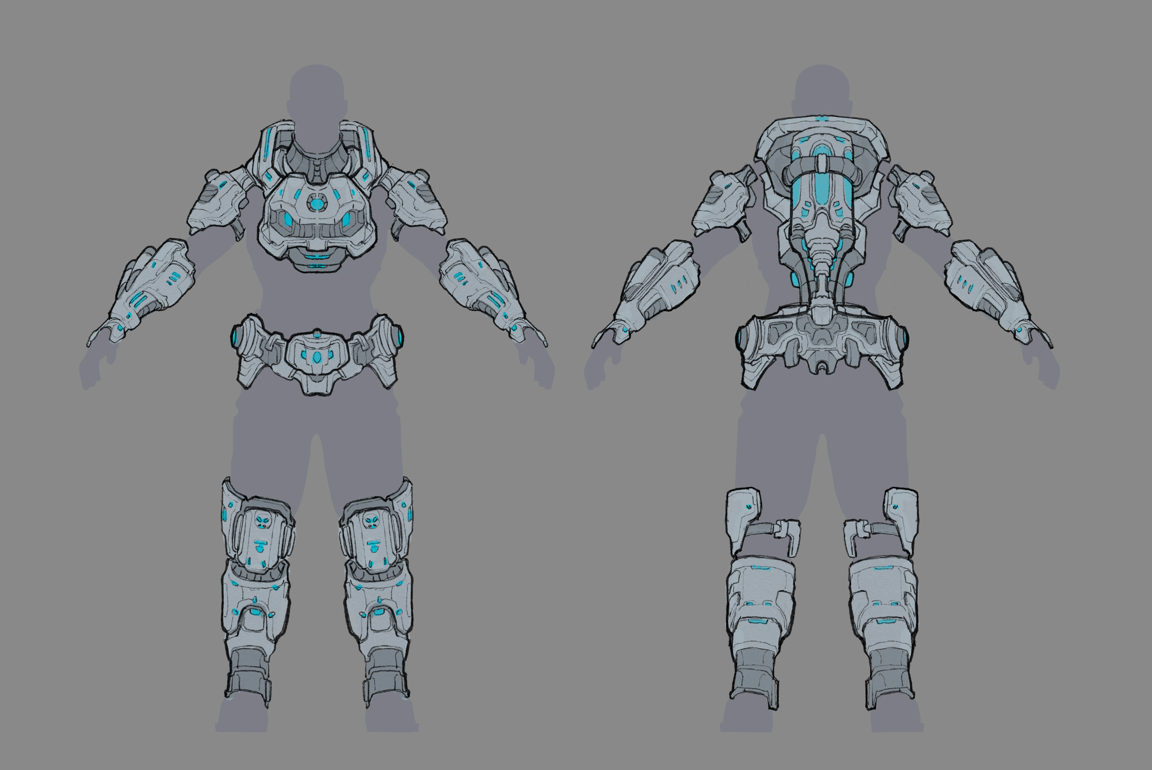 Sketch - Sci-fi armor 03 - T1