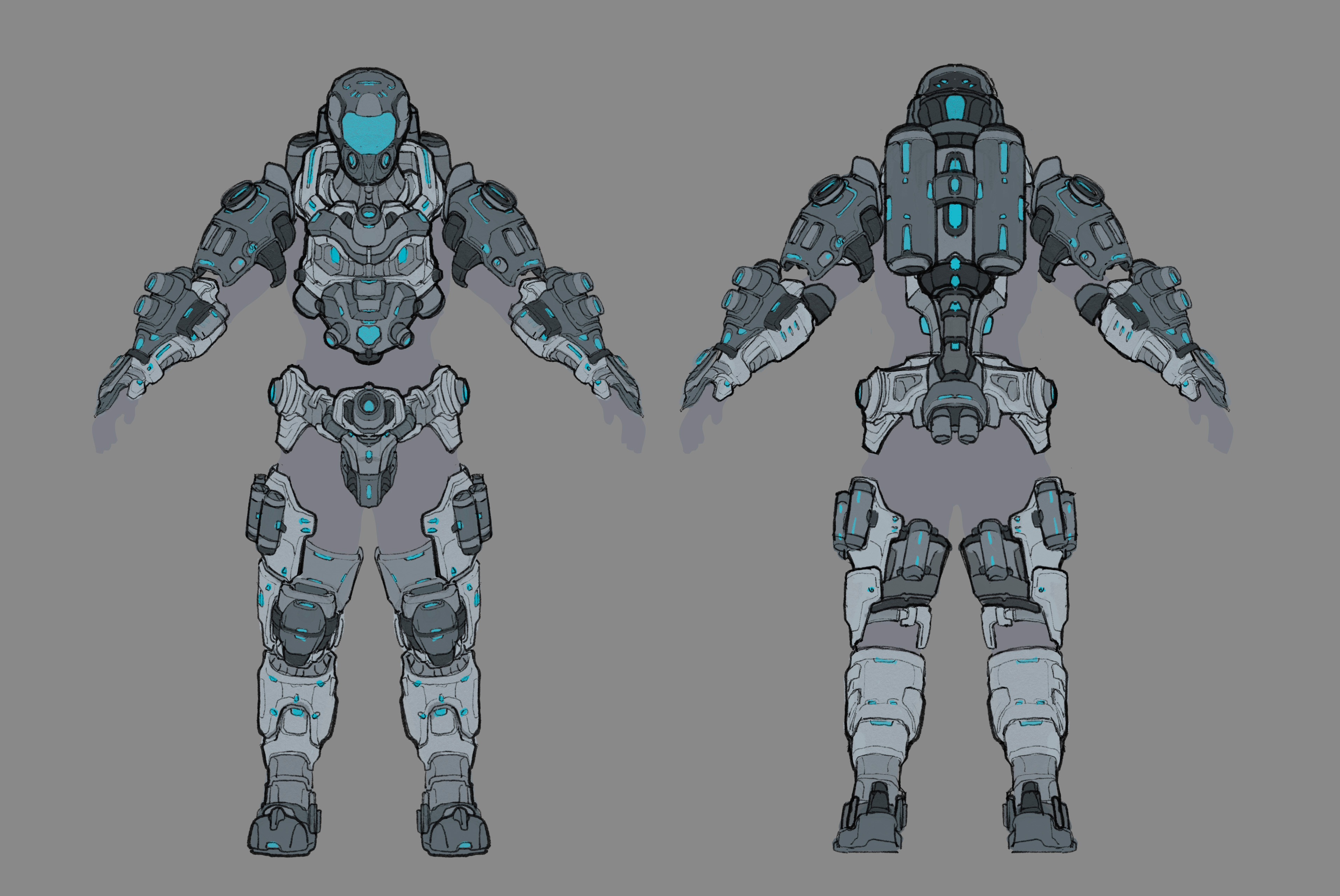 Sketch - Sci-fi armor 03 - T3