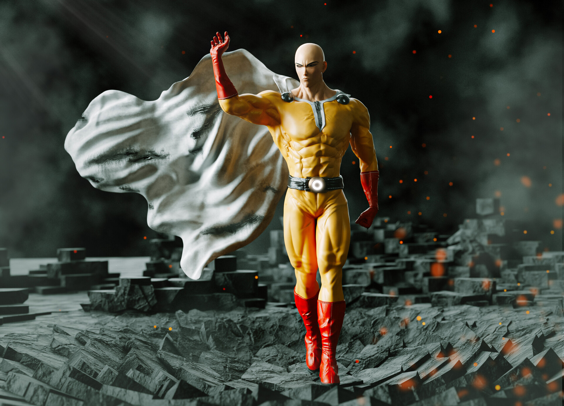 ArtStation - Ripped Saitama (3D model)