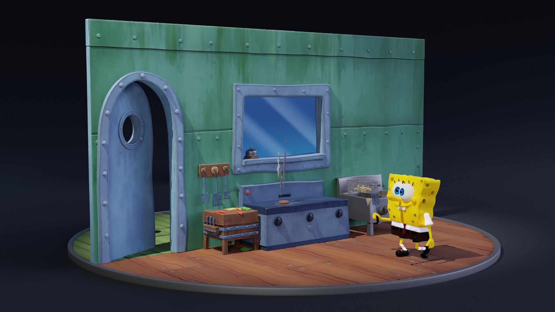 ArtStation Krusty Krab restaurant