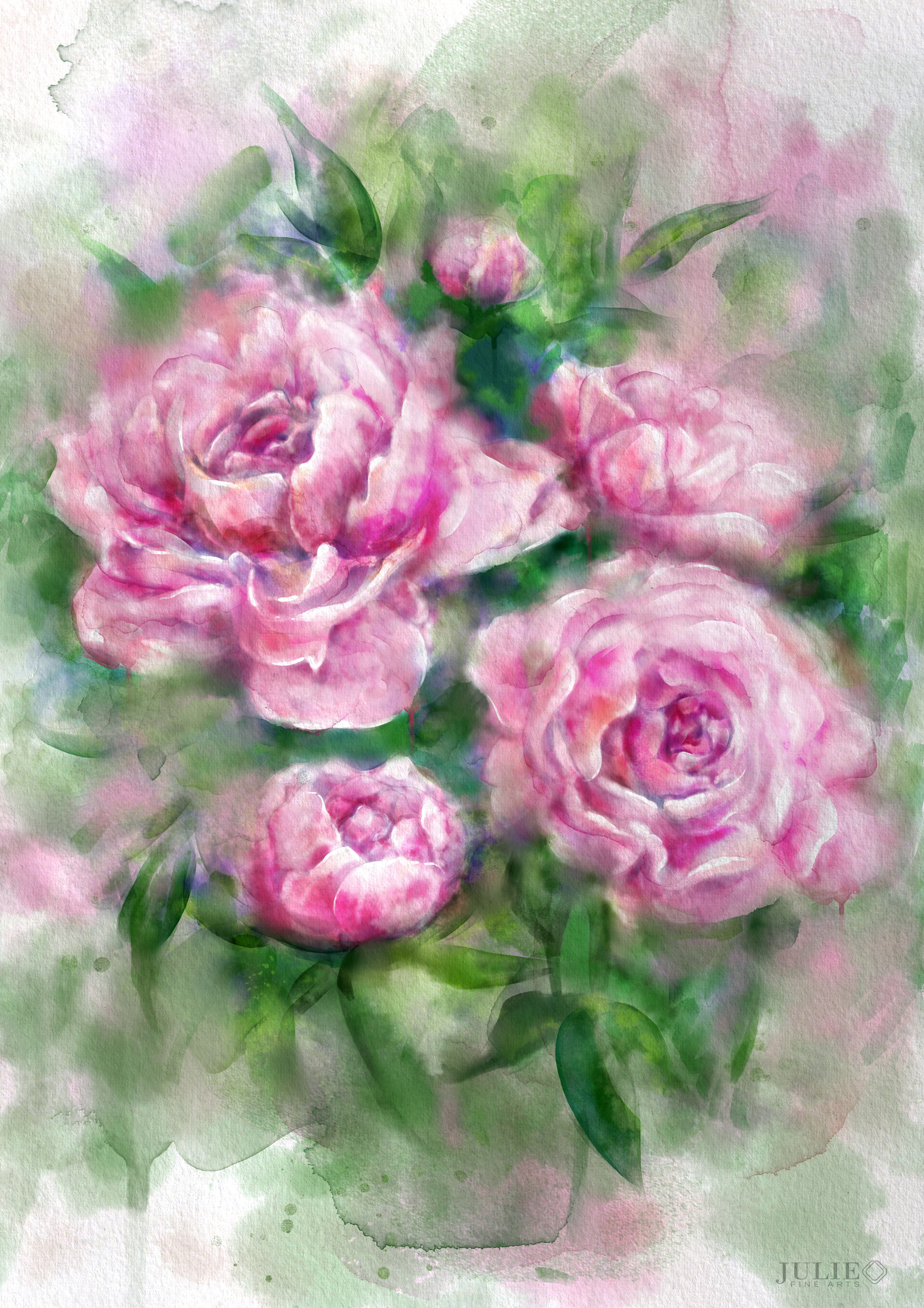 ArtStation - Peonies Digital Watercolor Tutorial