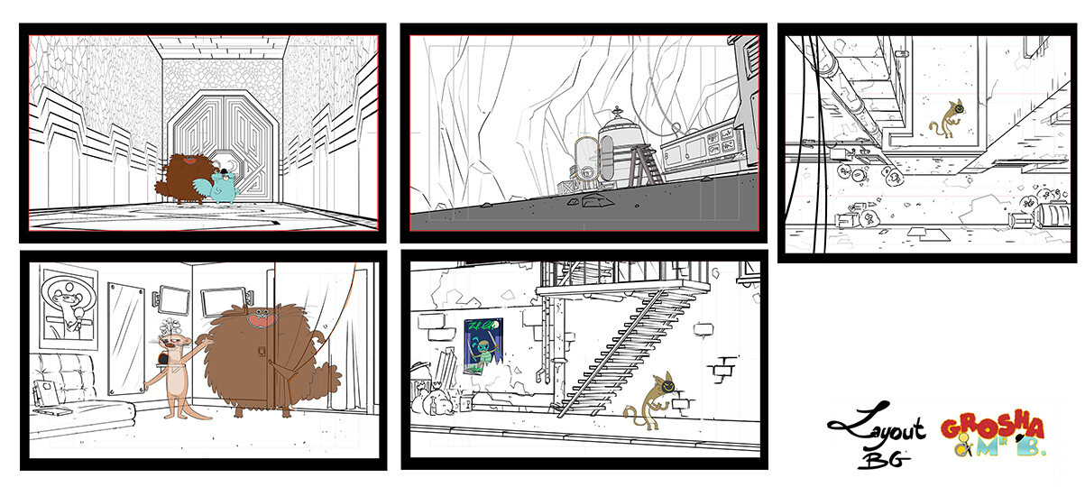 Maël HEMON - Layout BG série Grosh et Mr B