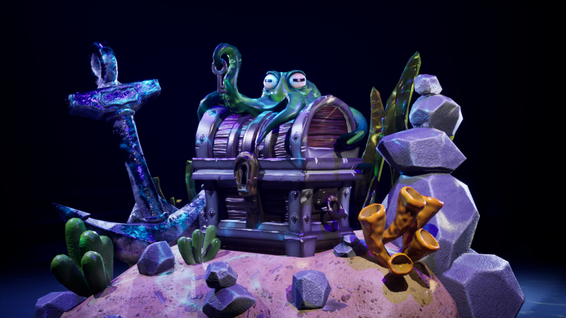 Emi Bough Octopus And Treasure Chest emi-bough-octopus-and-treasure-chest