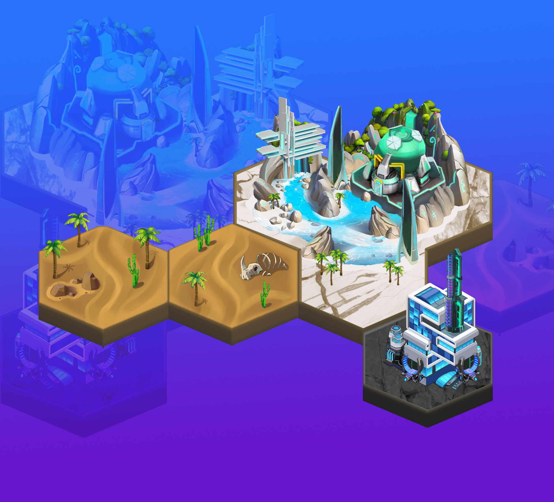 ArtStation - Hexes for mobile game