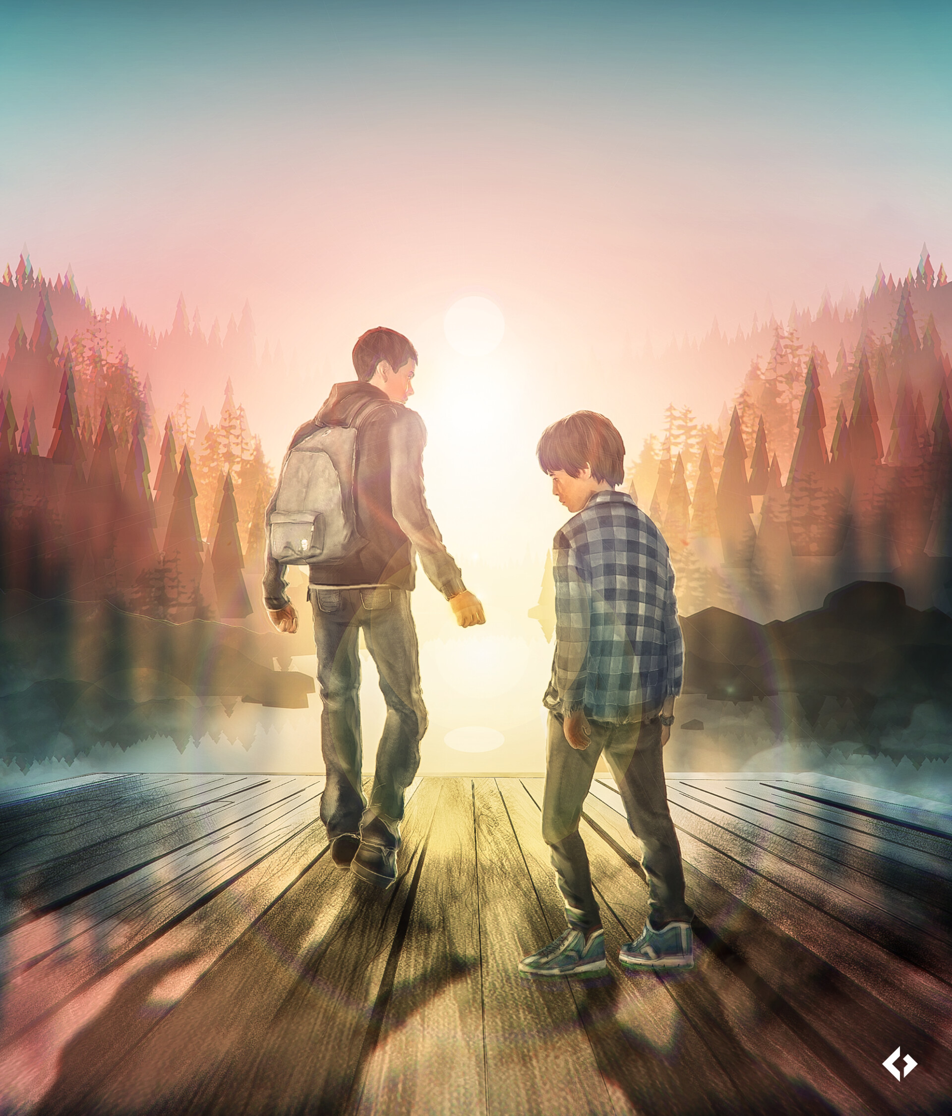 Life s not being lived. Life is Strange 2. Life is Strange 2 Постер. Life is Strange 2 обложка. Life is Strange 2 дорога.