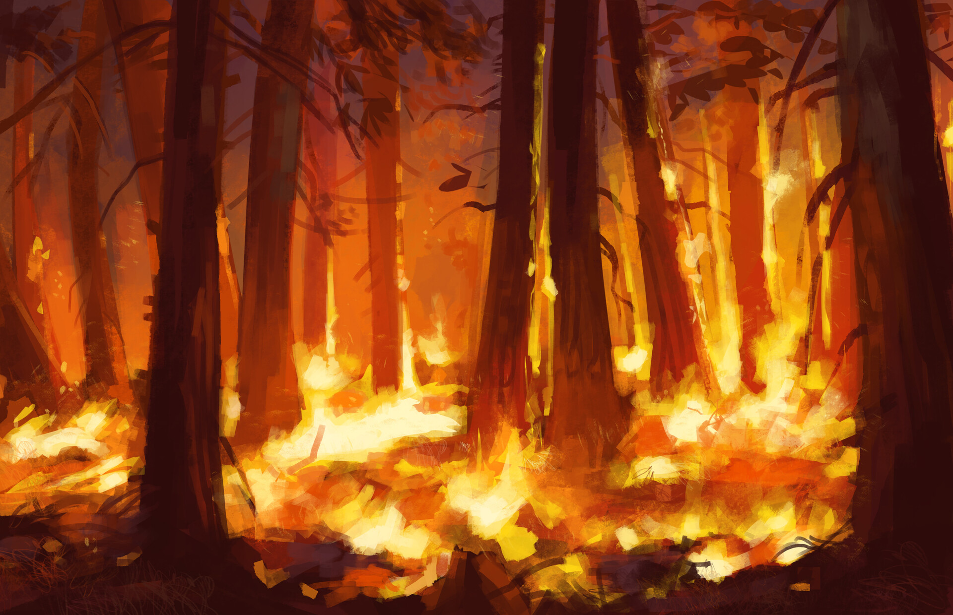 ArtStation - Forest Fire