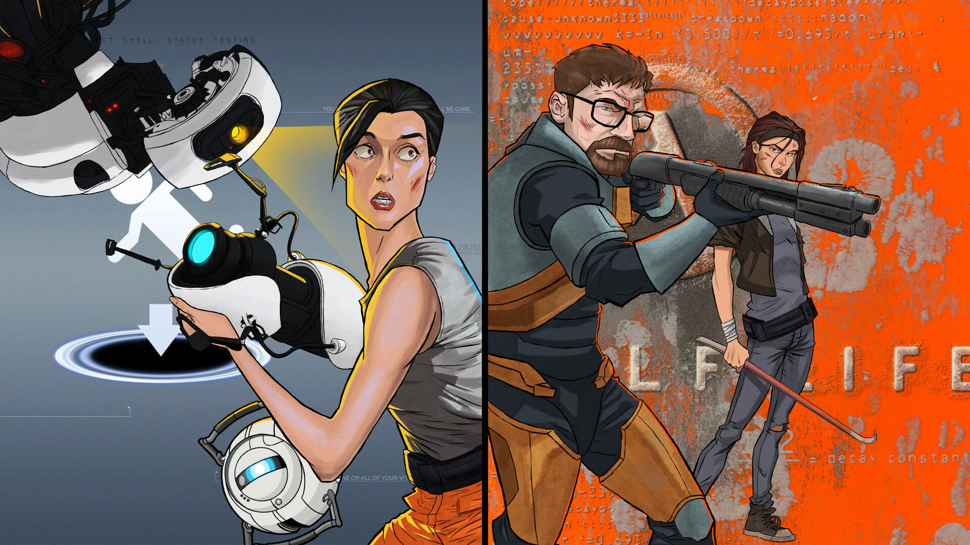 ArtStation half life and portal fanart