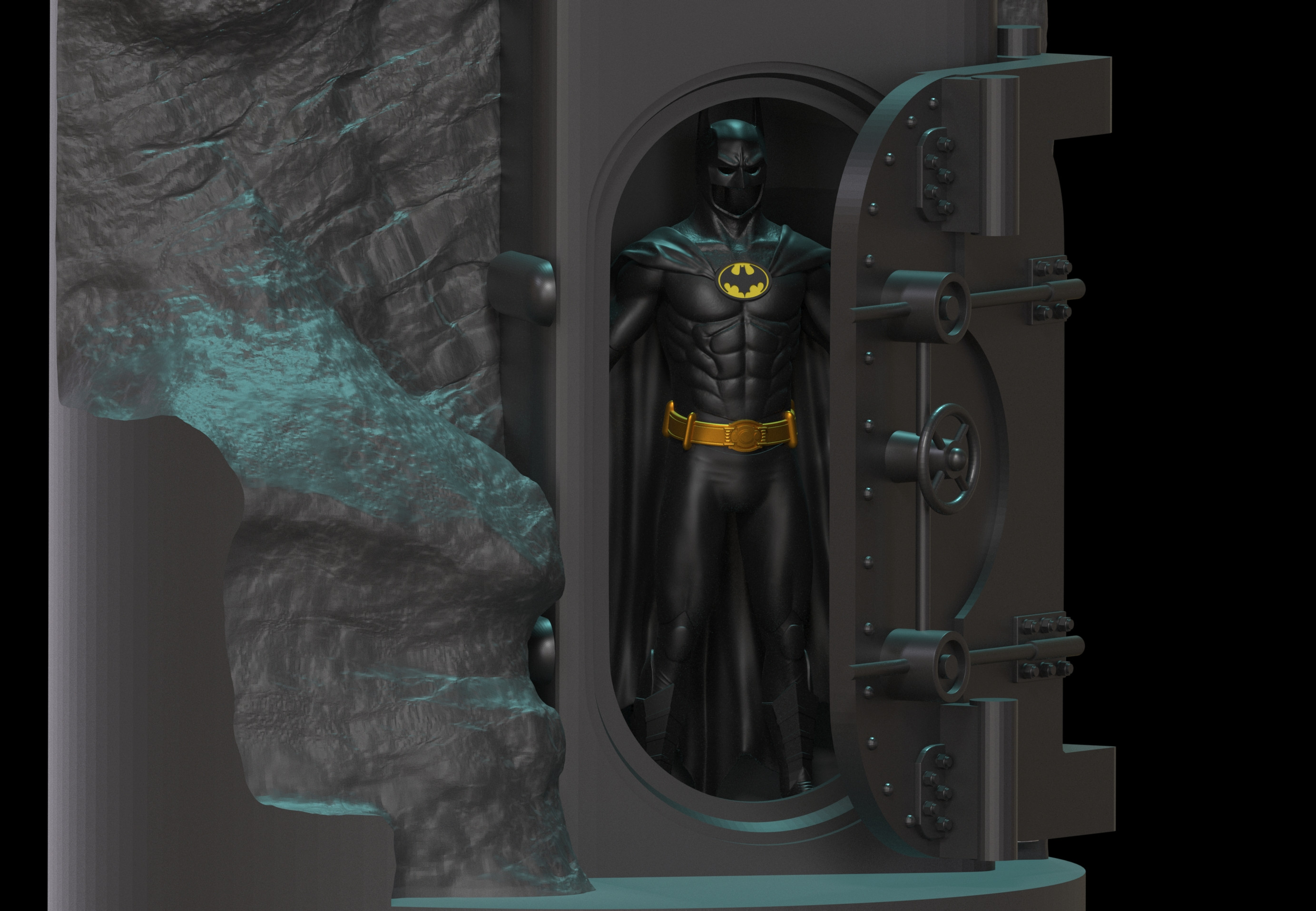 Sneak peek at the base and background that will complete this Batman's look!