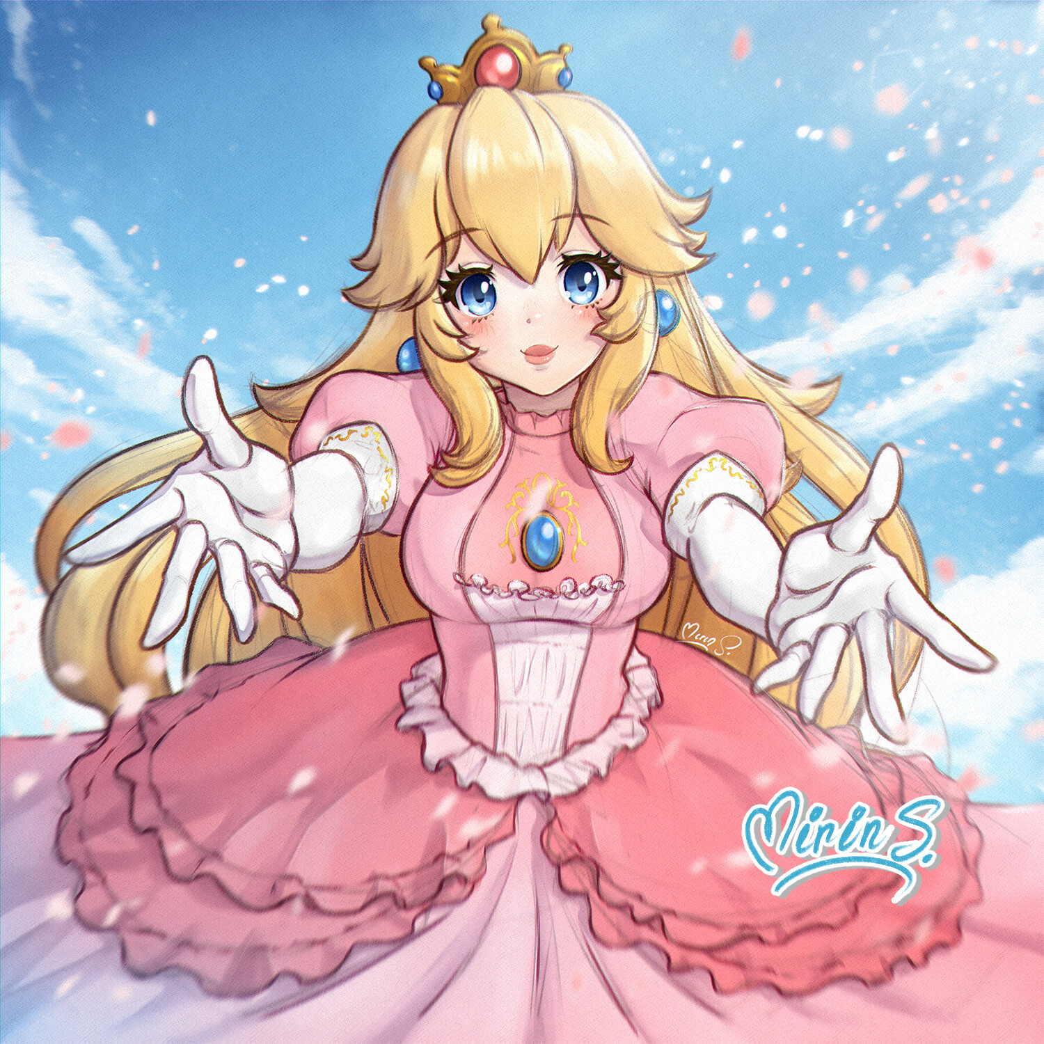 Buy Peach Valentines Edition 7x5 Art Print Cute Anime Gaming Art Online in  India - Etsy