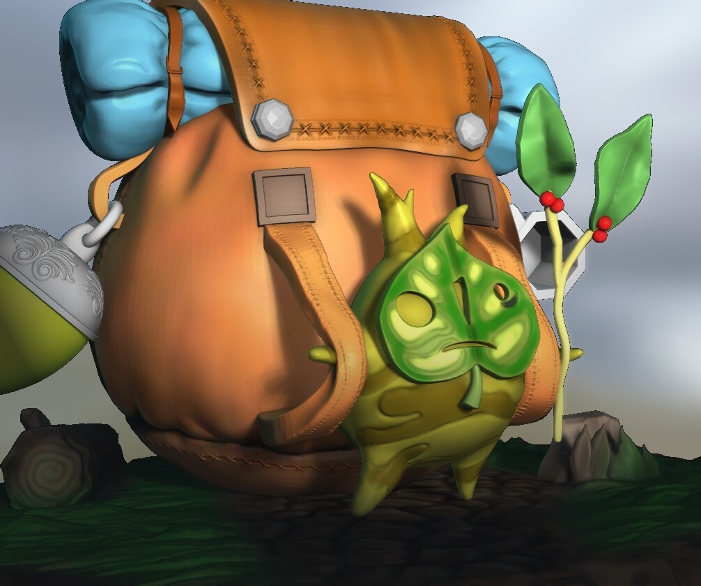 Makar with his backpack 