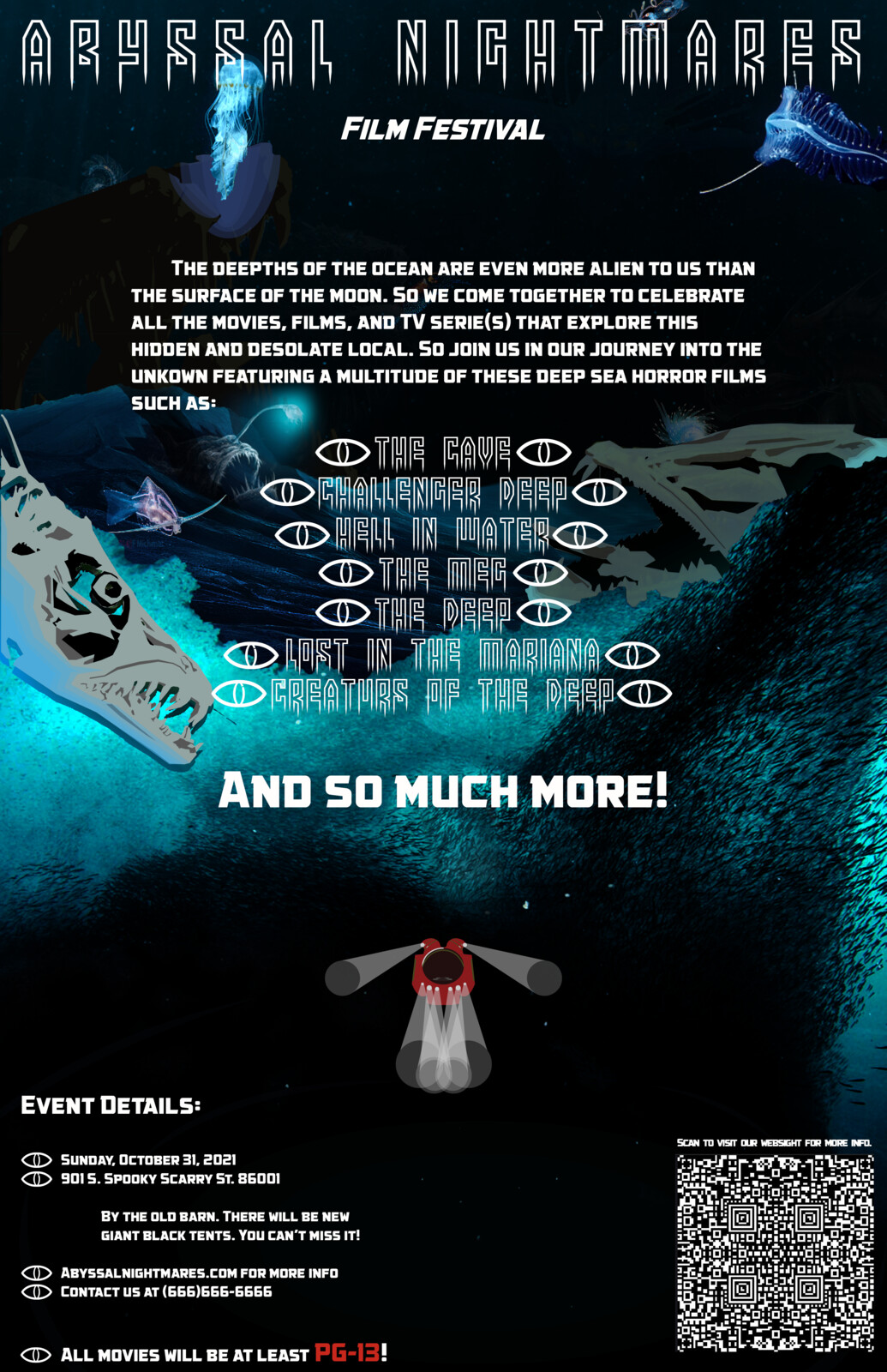 Movie Poster: Project to design an event poster. This was for VC - 102