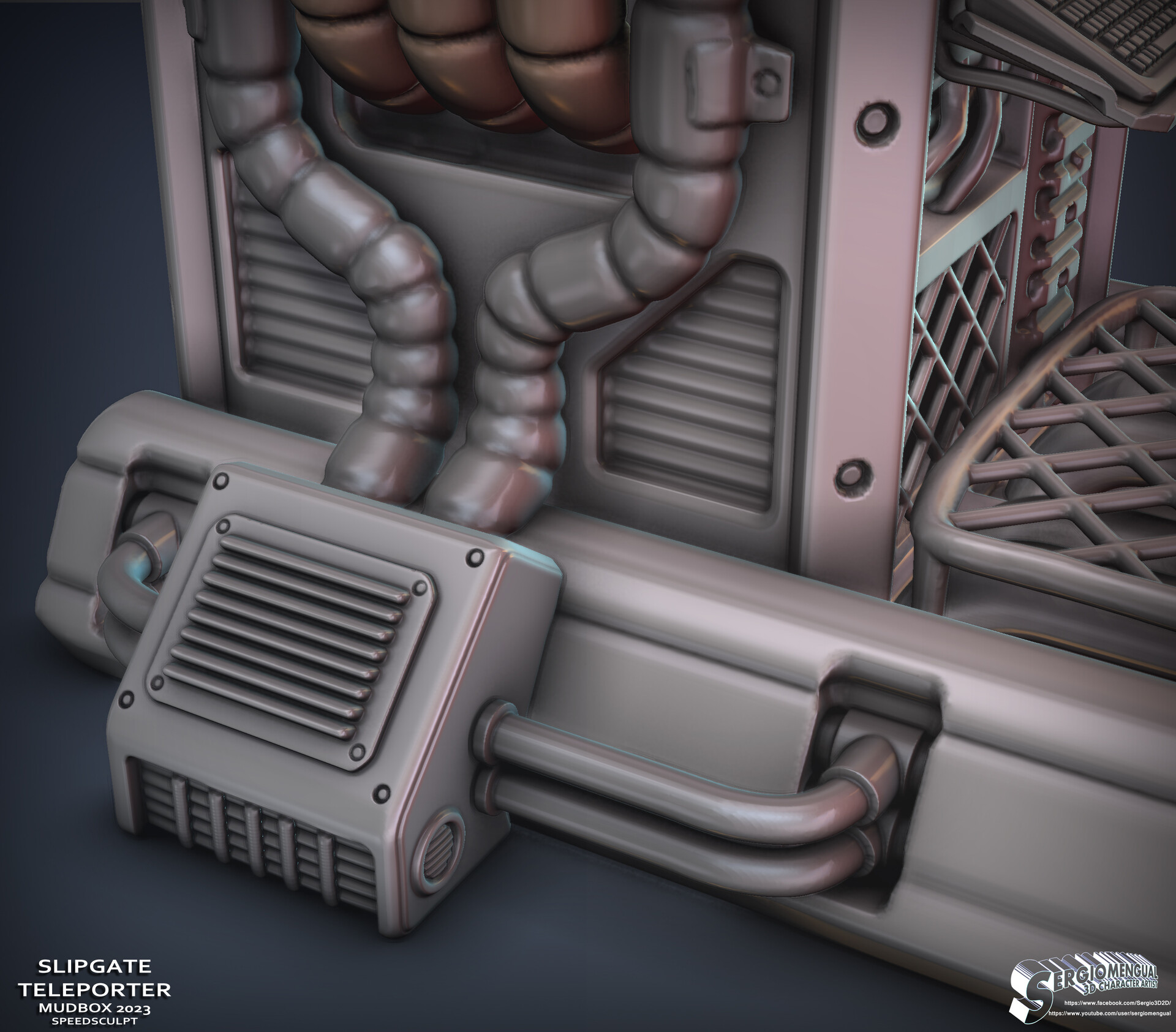 Sergio Gabriel Mengual - Slipgate Teleporter Using Mudkit for Mudbox2023