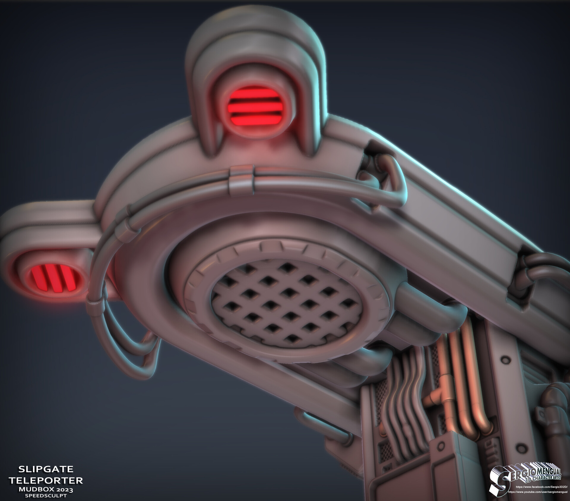 Sergio Gabriel Mengual - Slipgate Teleporter Using Mudkit for Mudbox2023