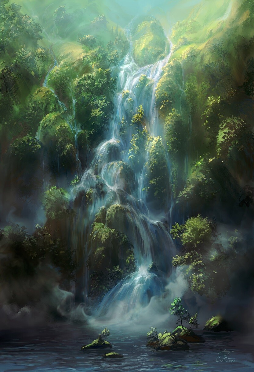 waterfall aerroscape