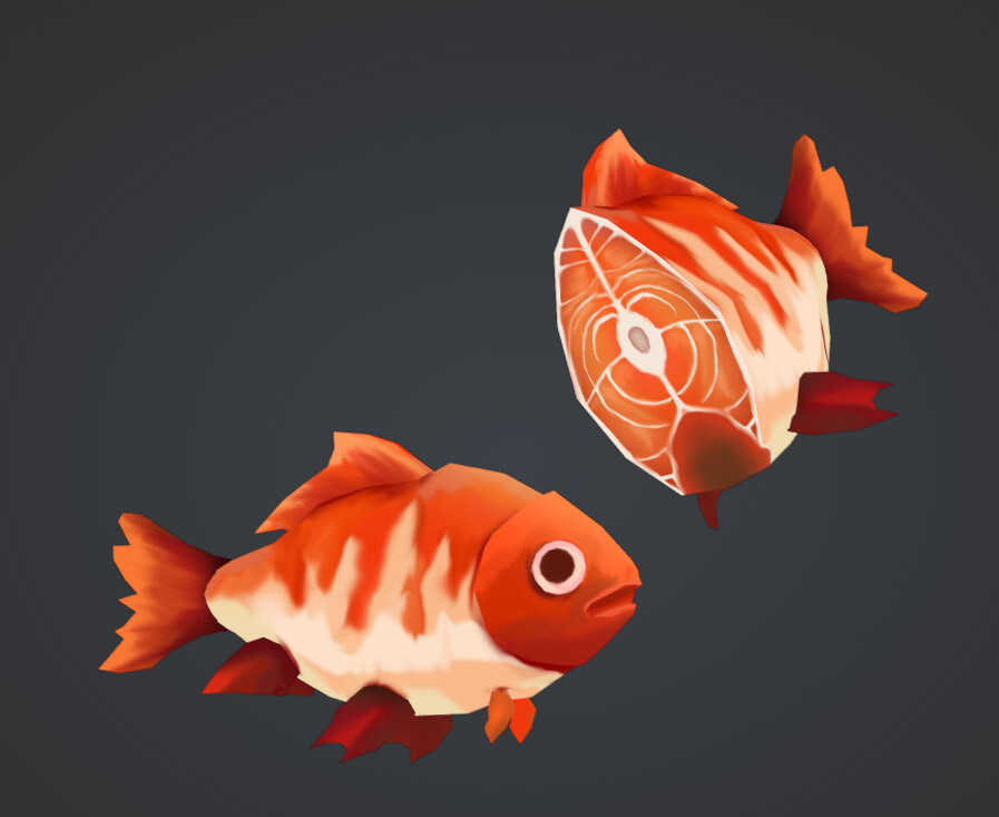 ArtStation Stylized Fish Blender Handpainted Model