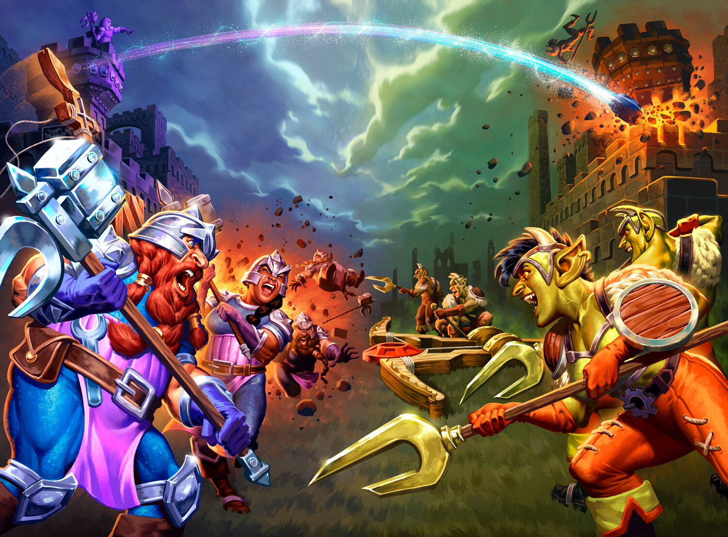 "Castle Battle" boxtop illustration