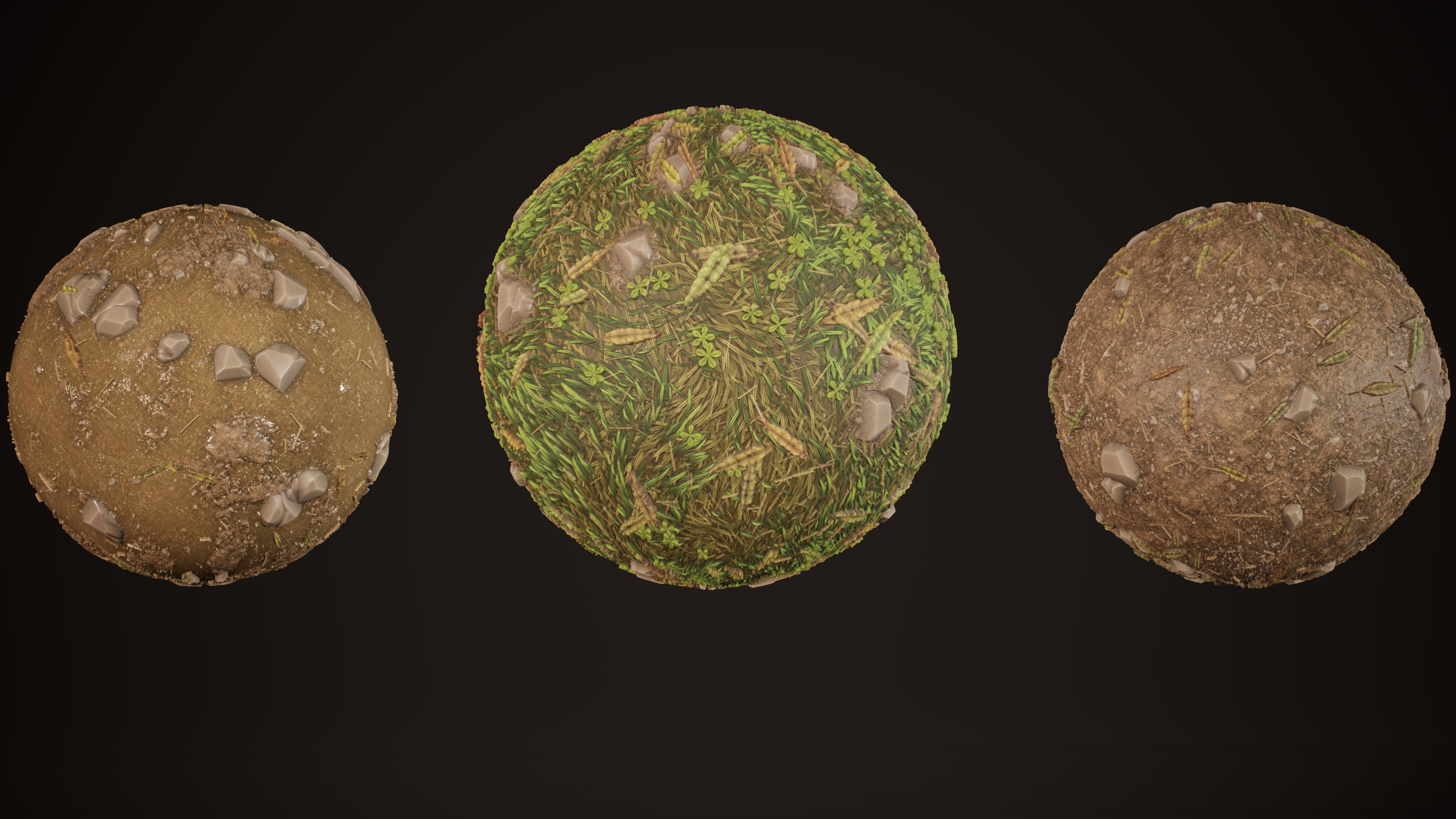 Ground material made in Substance Designer.