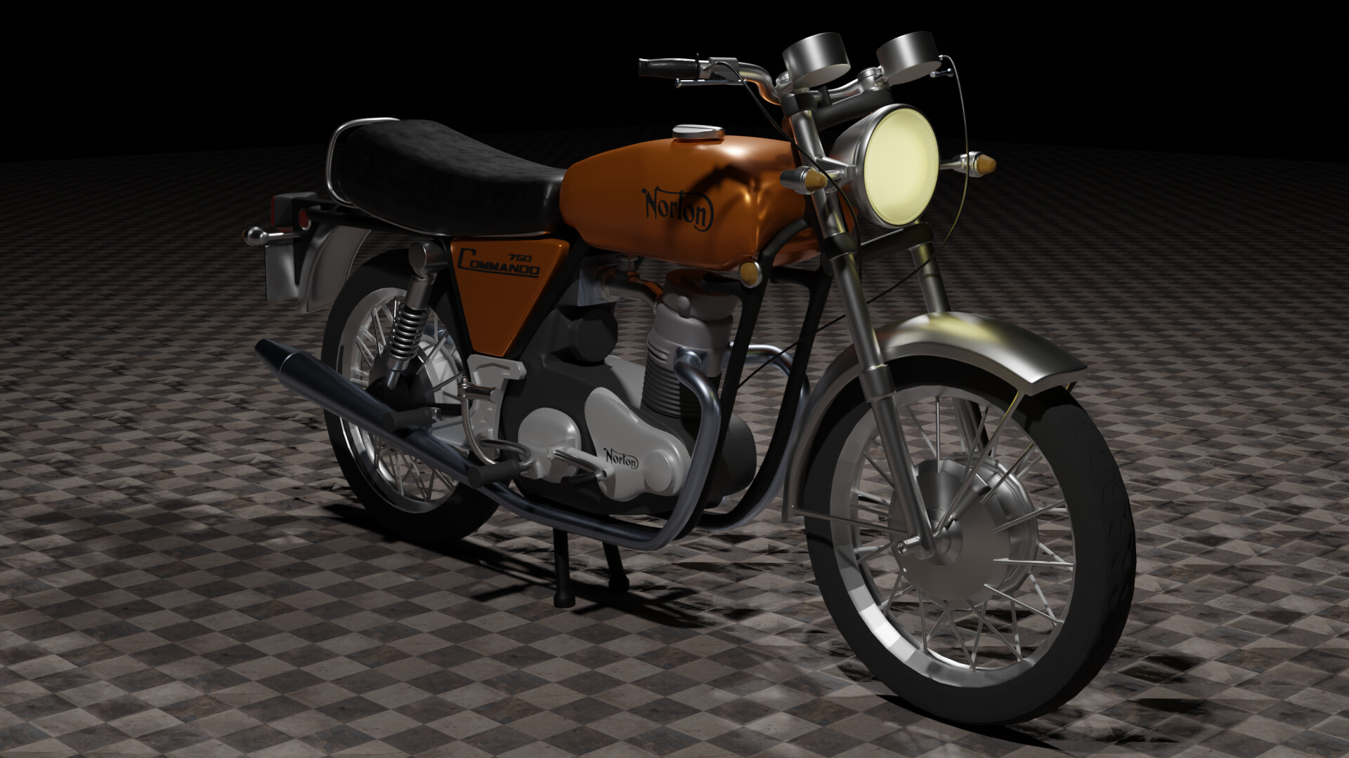ArtStation - Norton 750 Commando bike