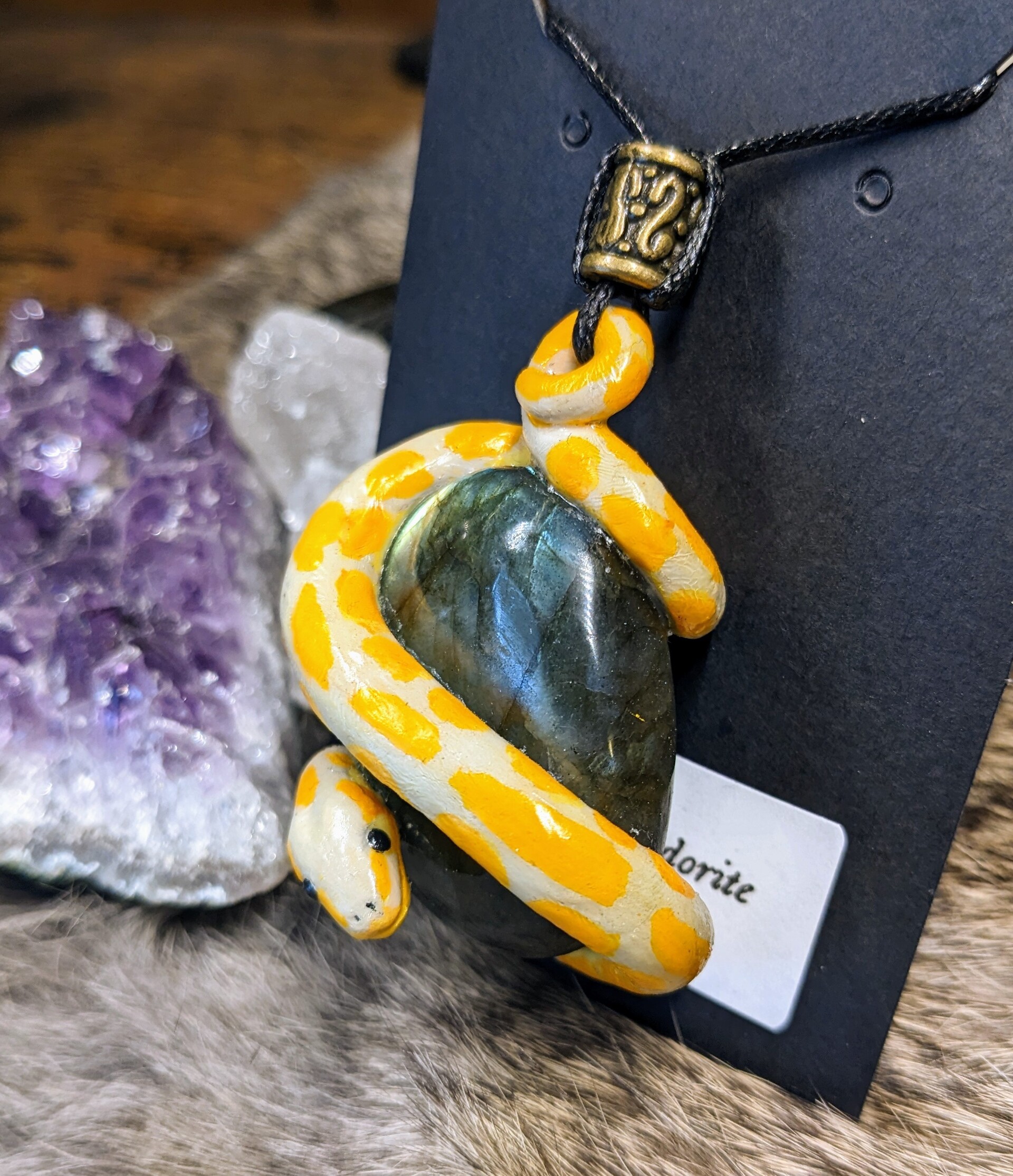 Ball python necklace top