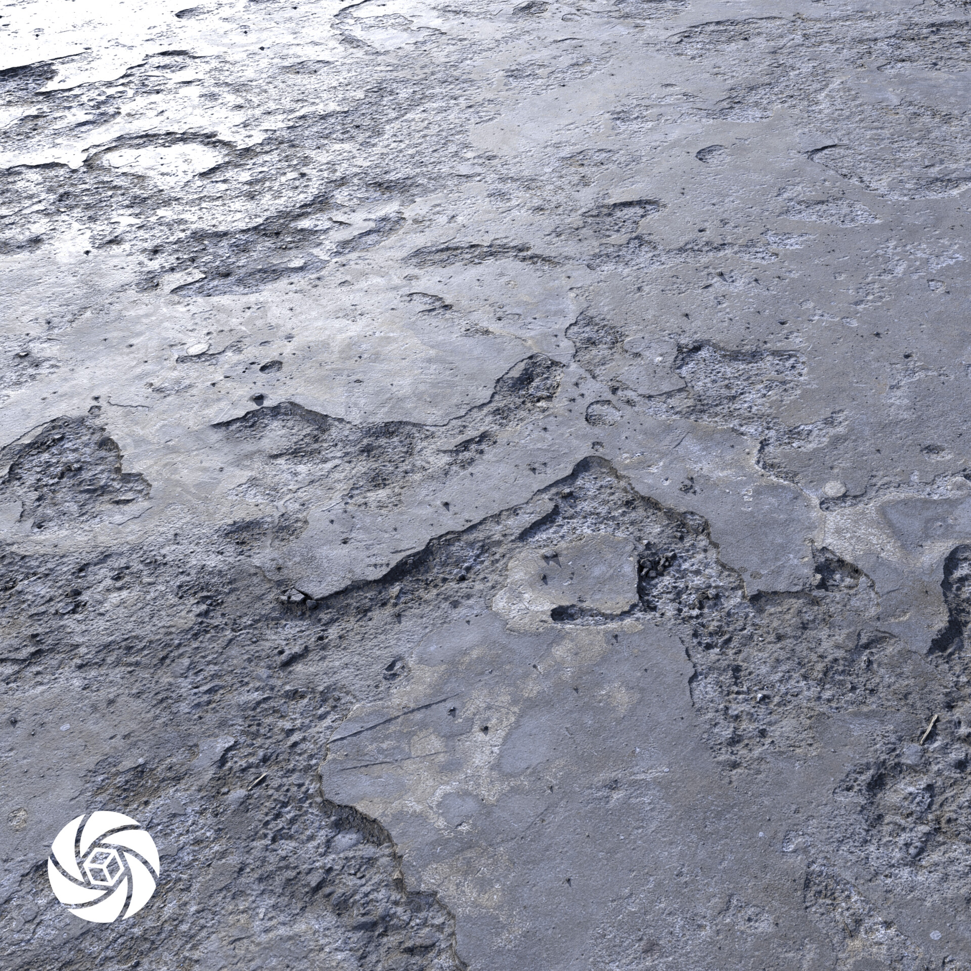 ArtStation - Damaged Concrete Floor Material