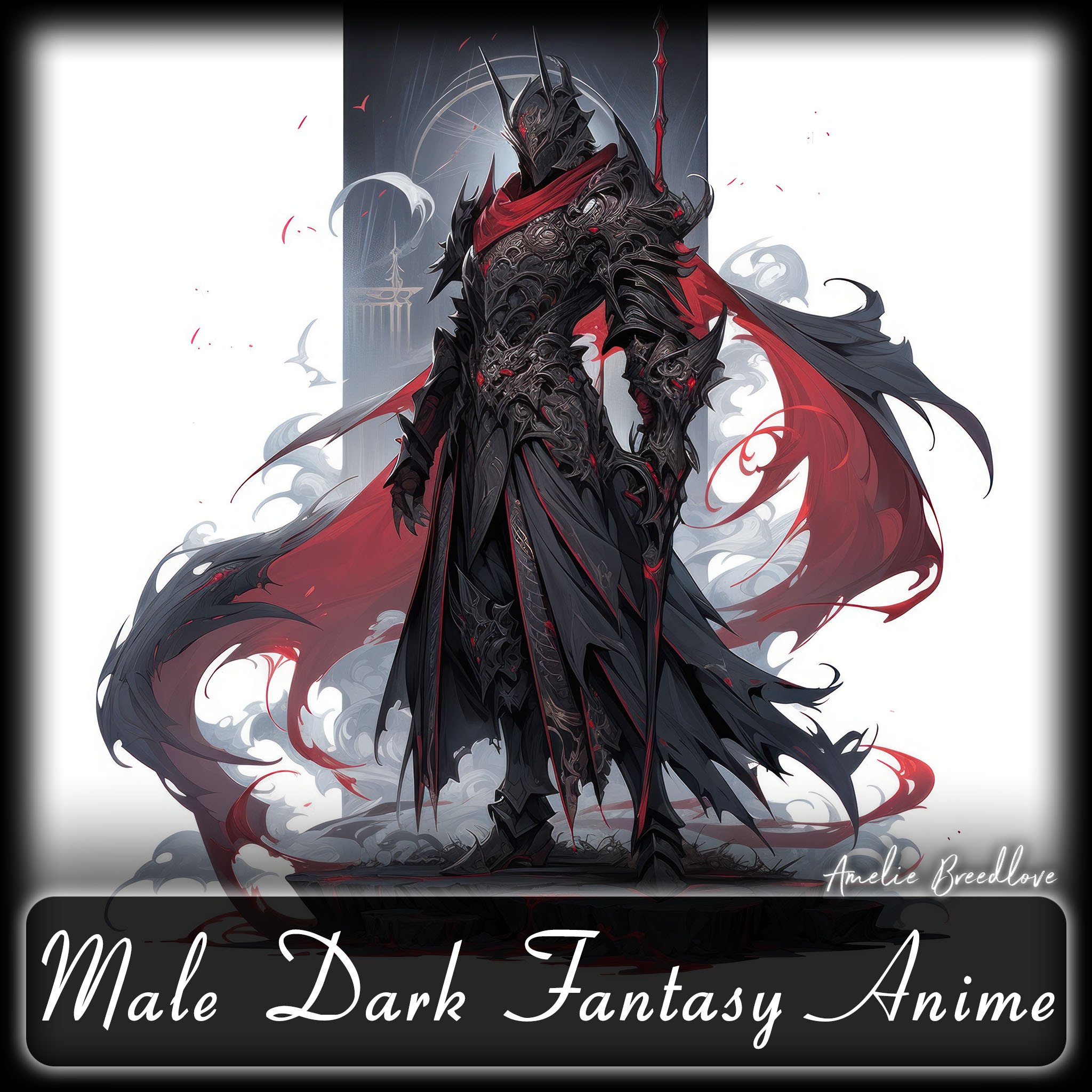 Premium AI Image | dark fantasy background anime style illustration