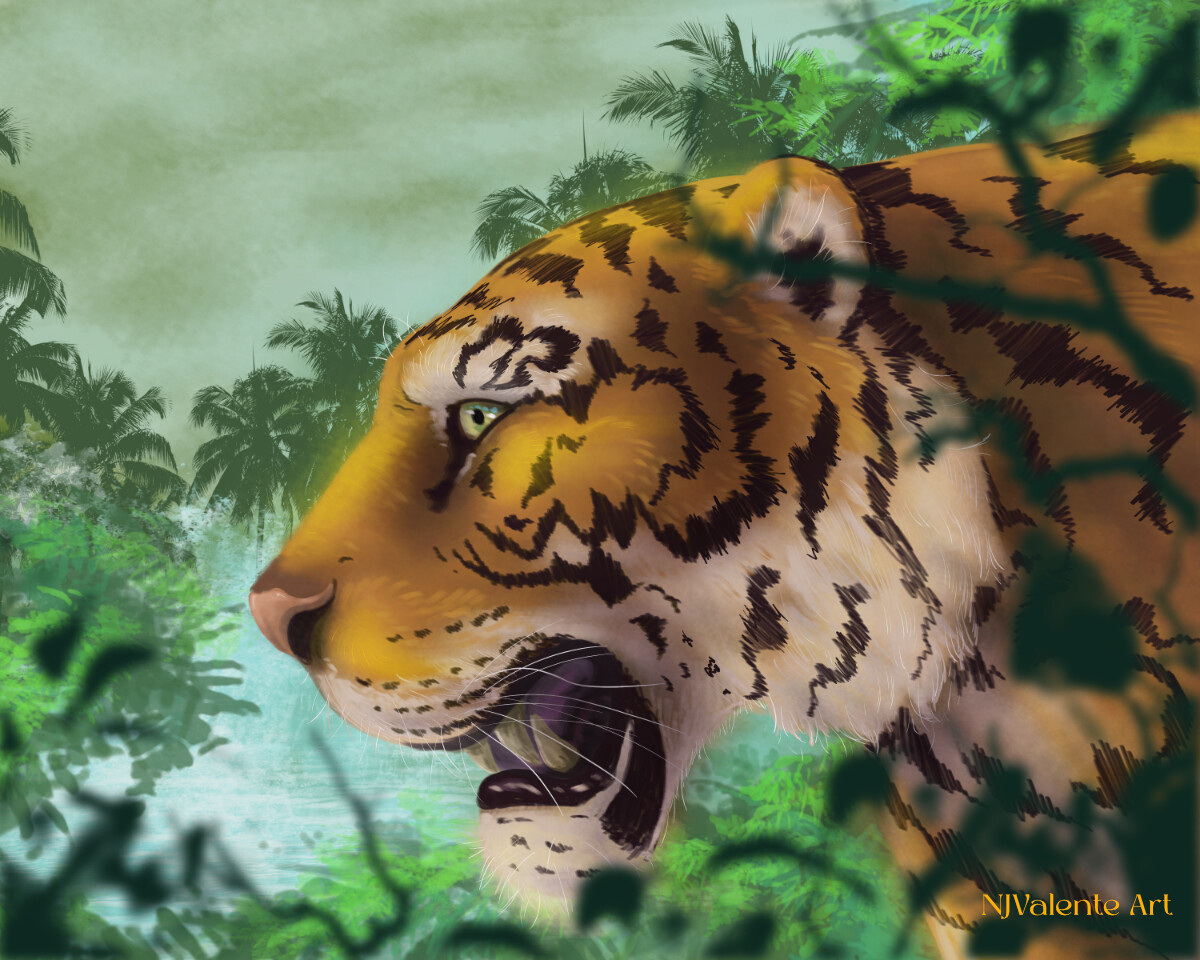 Sumatran Tiger digital painting
