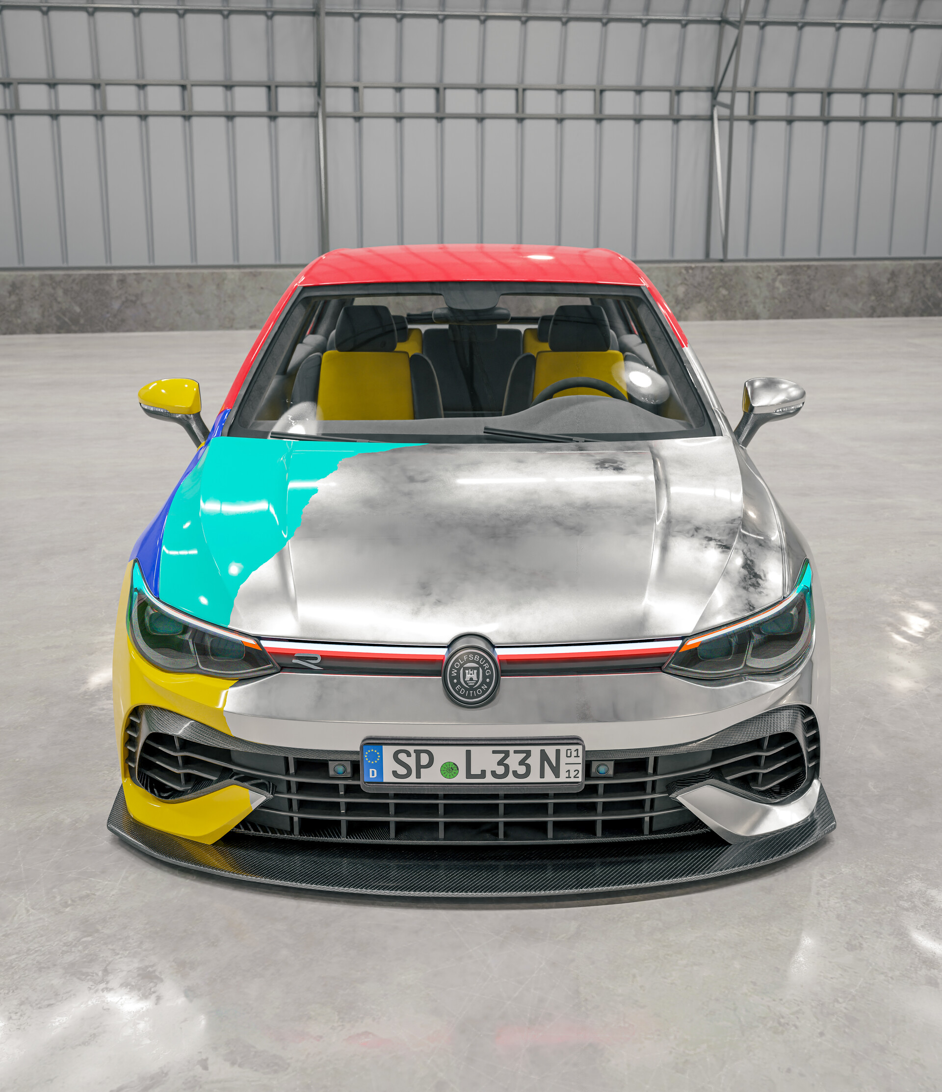 Harlekin Volkswagen наклейка