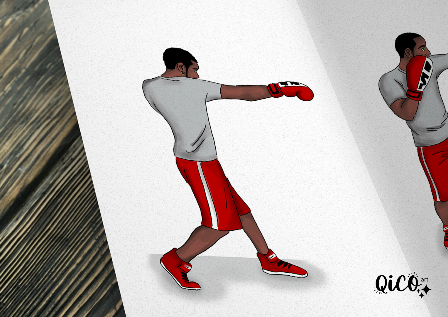 ArtStation Boxing Jab & Cross step by step