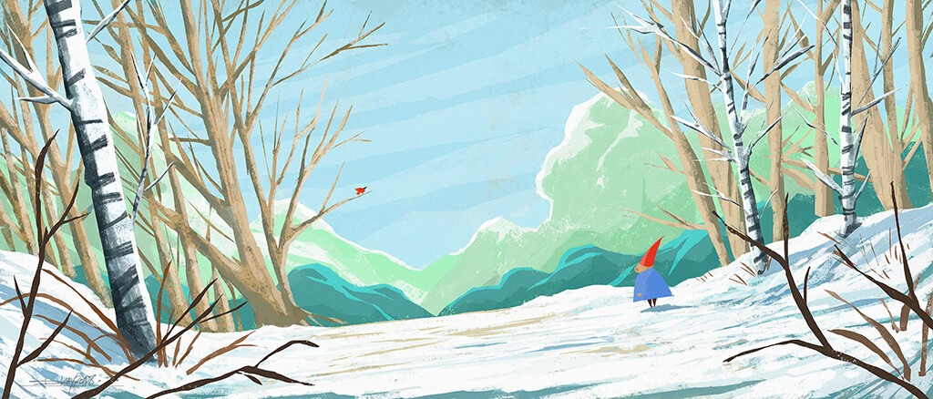 Gnome, Winter Walk.
