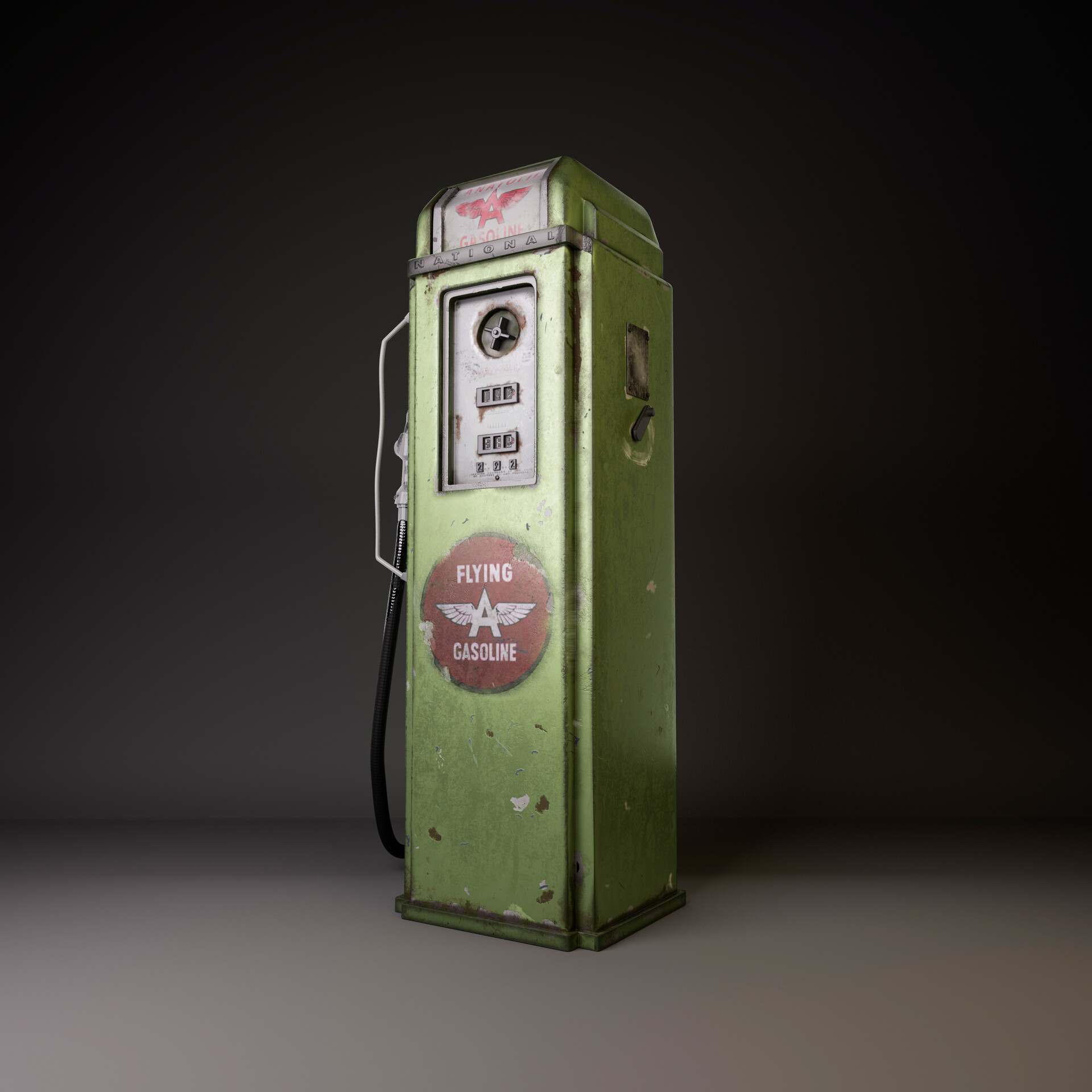 ArtStation - vintage gas pump