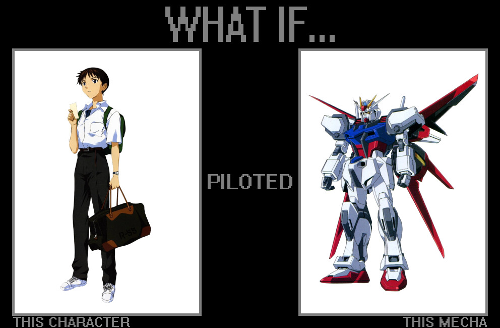 ArtStation - What if Shinji Ikari piloted Strike Gundam (EVA-SEED verse)