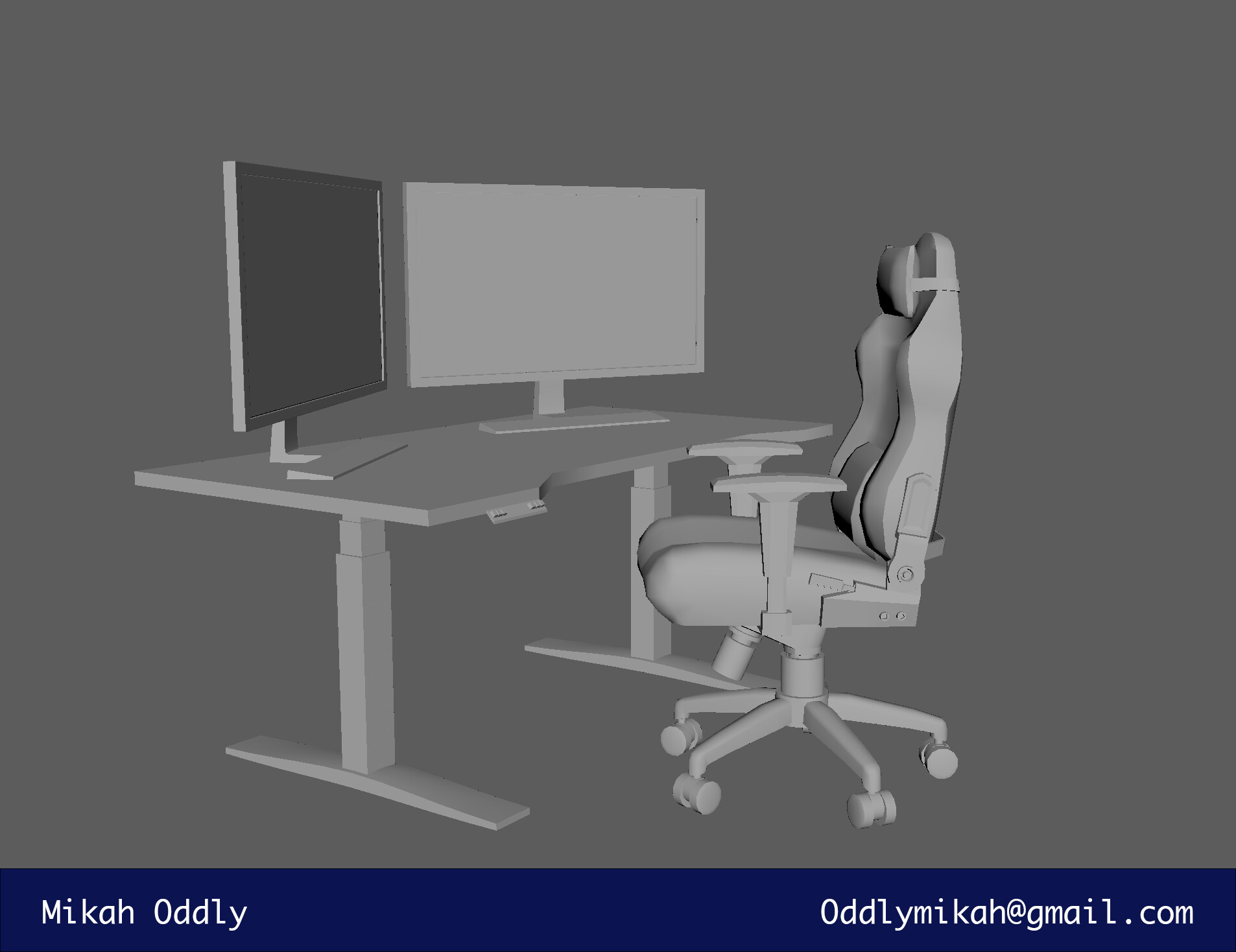 ArtStation - Class Mini Project June 2023 #3: Miniature PC Setup Models