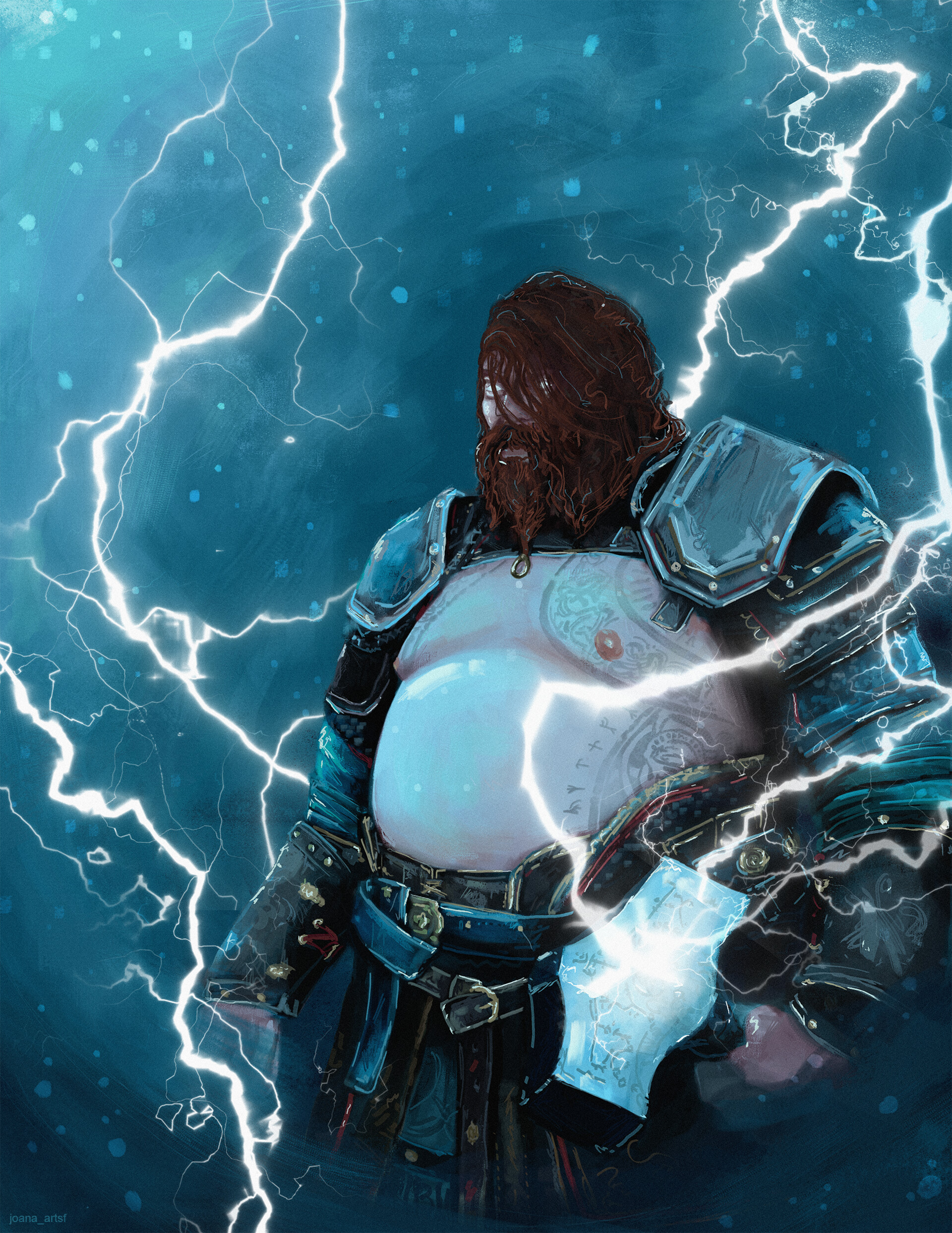 ArtStation - The Broken God, Thor - God of War: Ragnarök Fanart