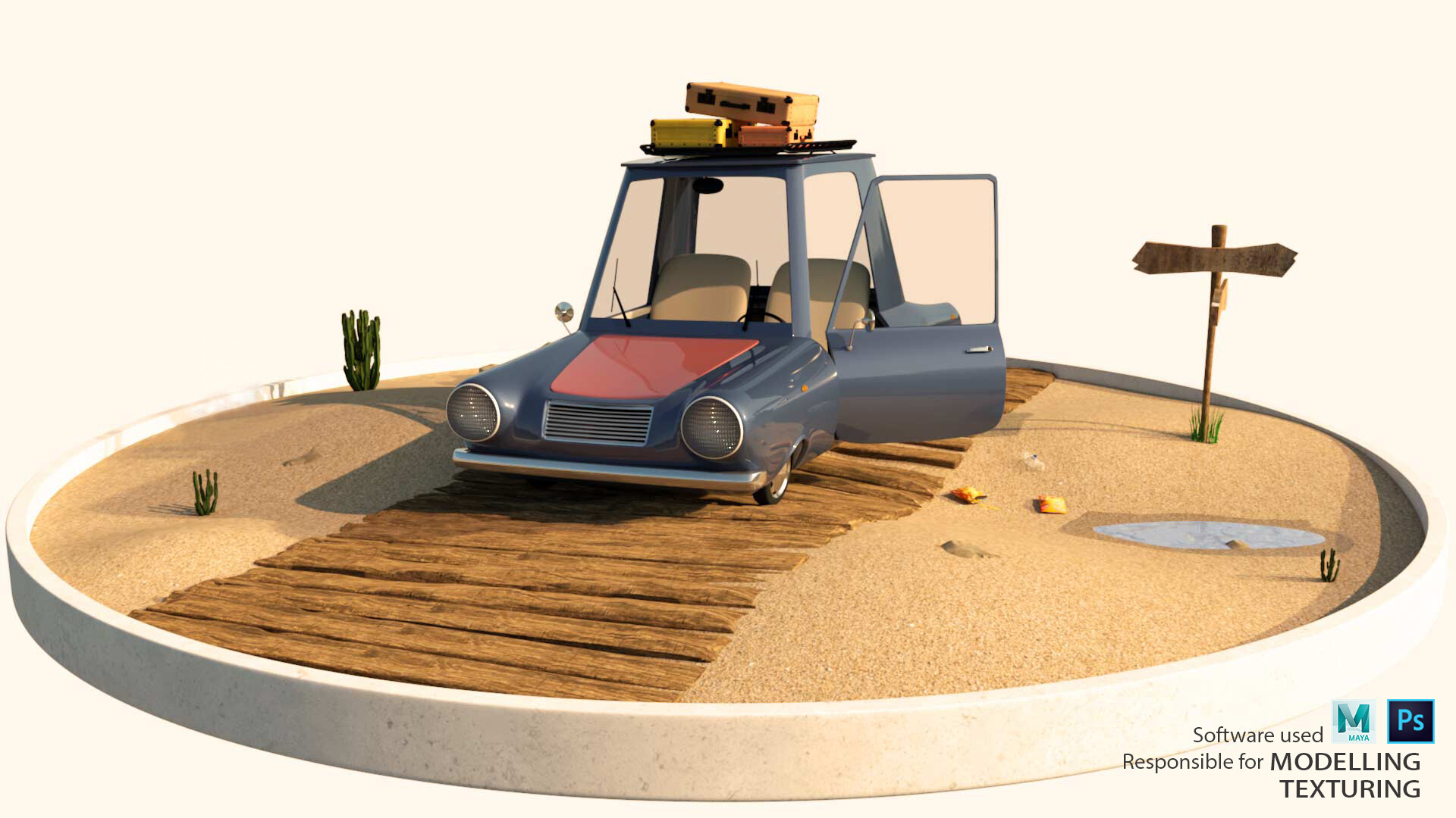 ArtStation - Low_Poly_Car_Game_Prop