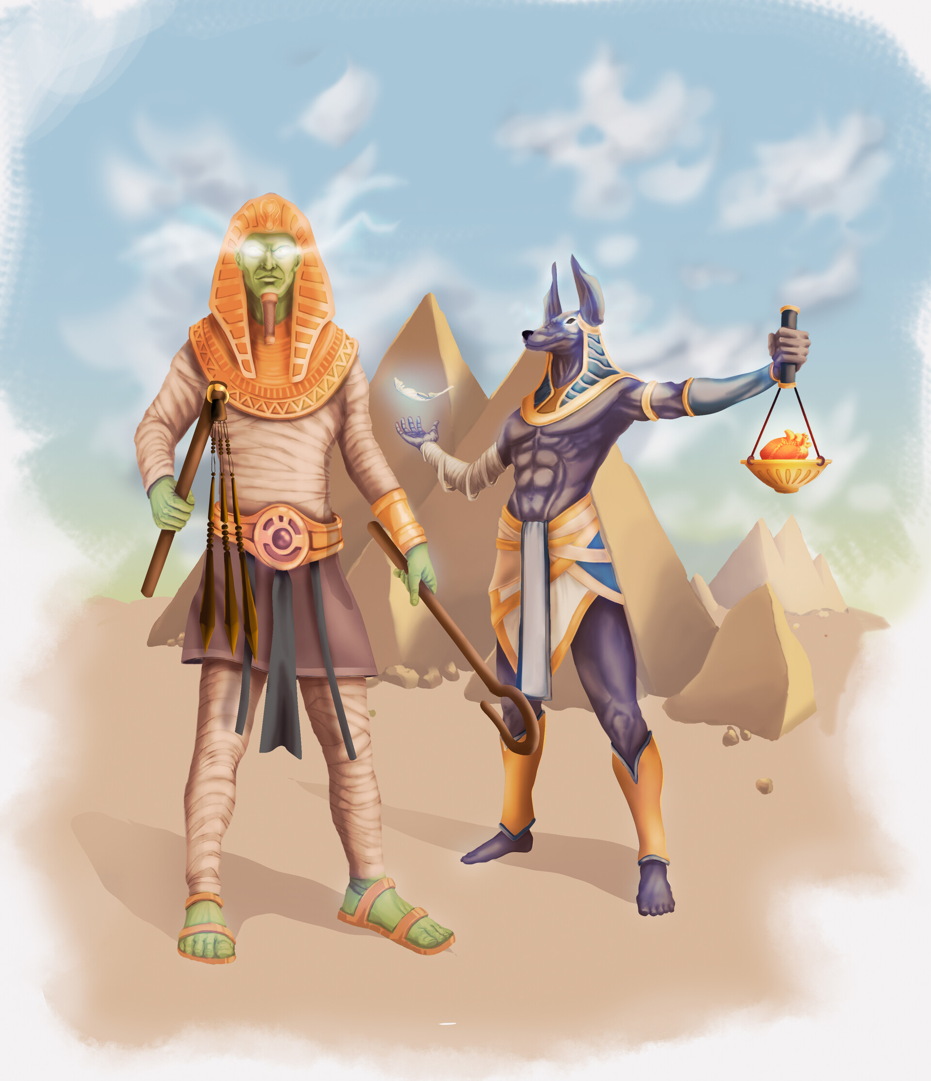 Artstation osiris and anubis
