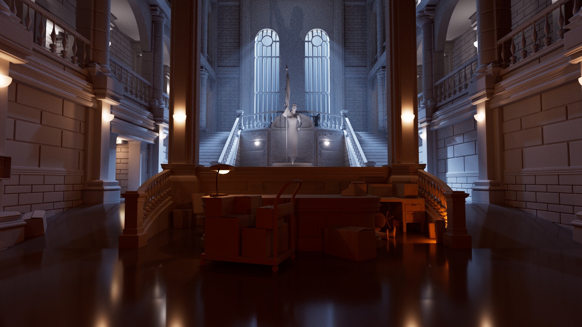 ArtStation - Resident Evil 2 - Racoon Police Department Entrance