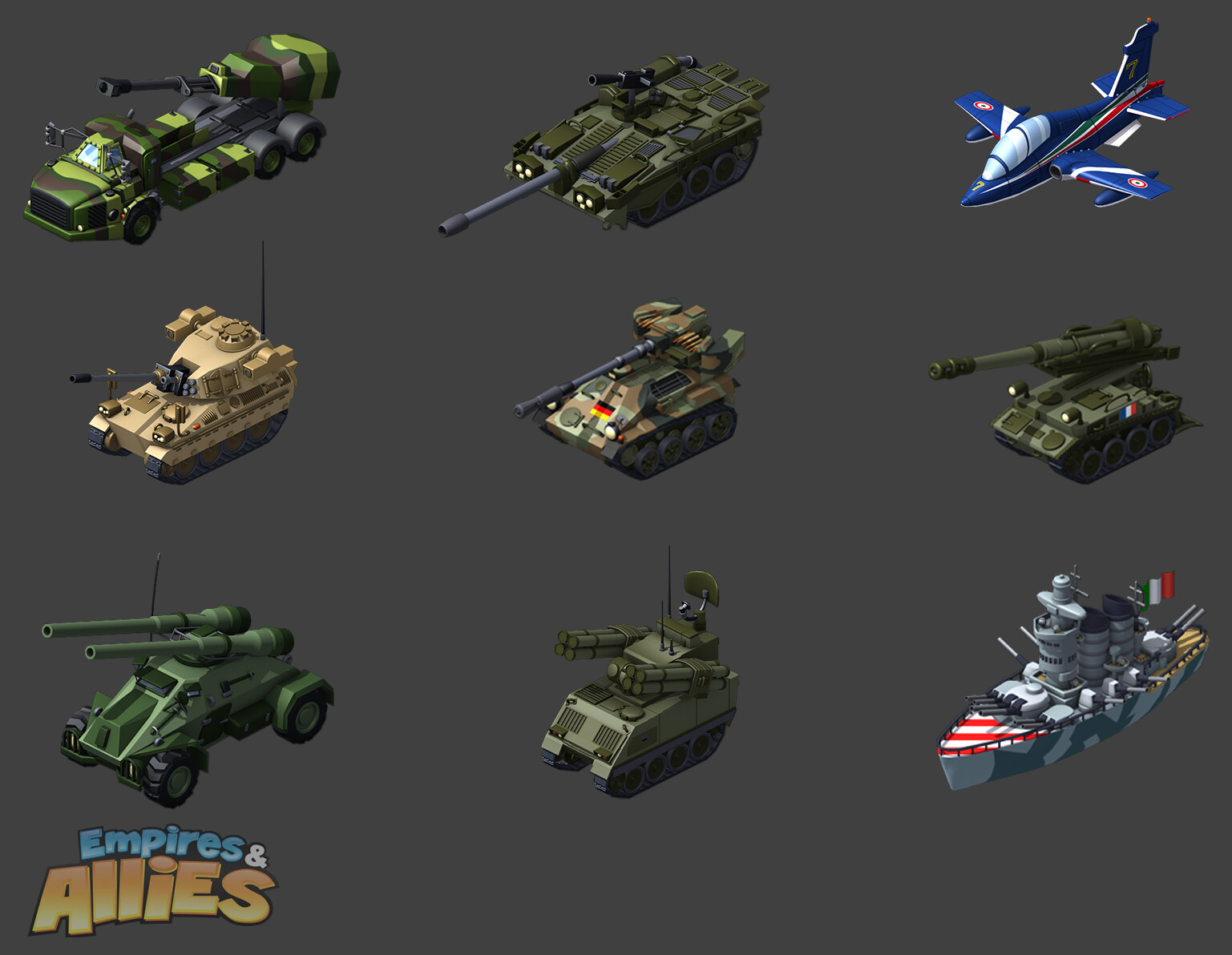 Empires &amp; Allies 3D model work