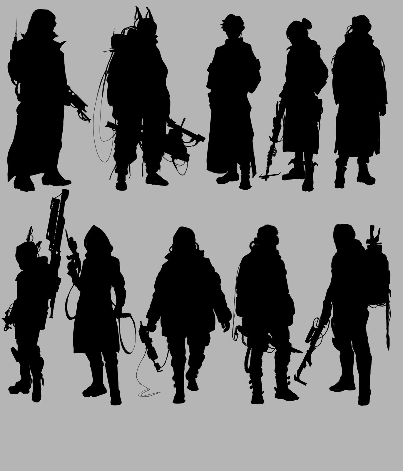 silhouettes for character designs 