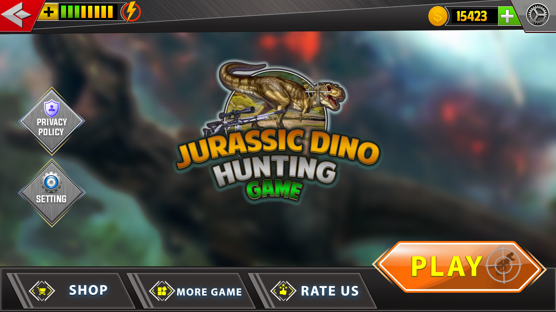 ArtStation JURASSIC DINO HUNTING GAME UI/UX