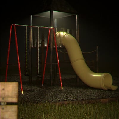 ArtStation - Poolroom 11 - Spiral Slides (The Poolrooms Collection)