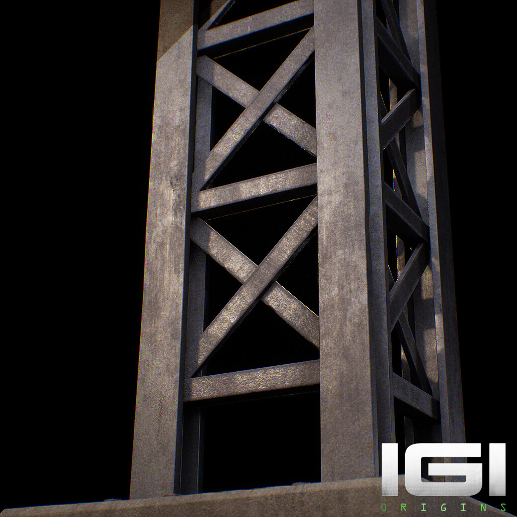 UE5 beauty renders of the fuel gantry assets I made for this area.